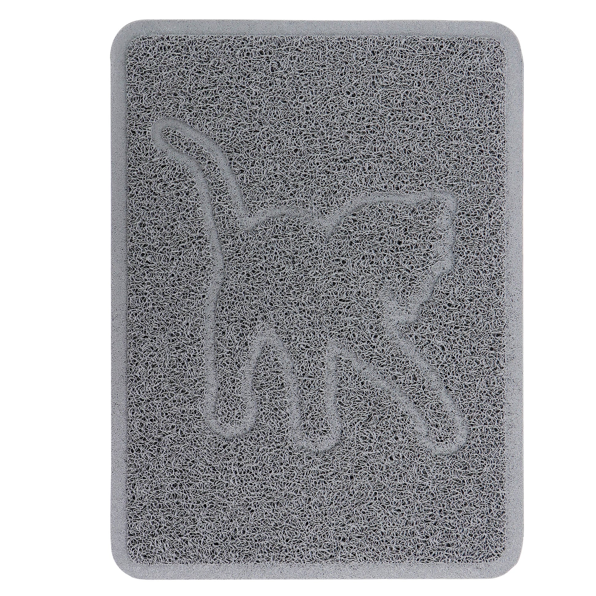 Gibson Everyday Pet Elements 18.5 x 13.78" Cat Silhouette Placemat in Grey