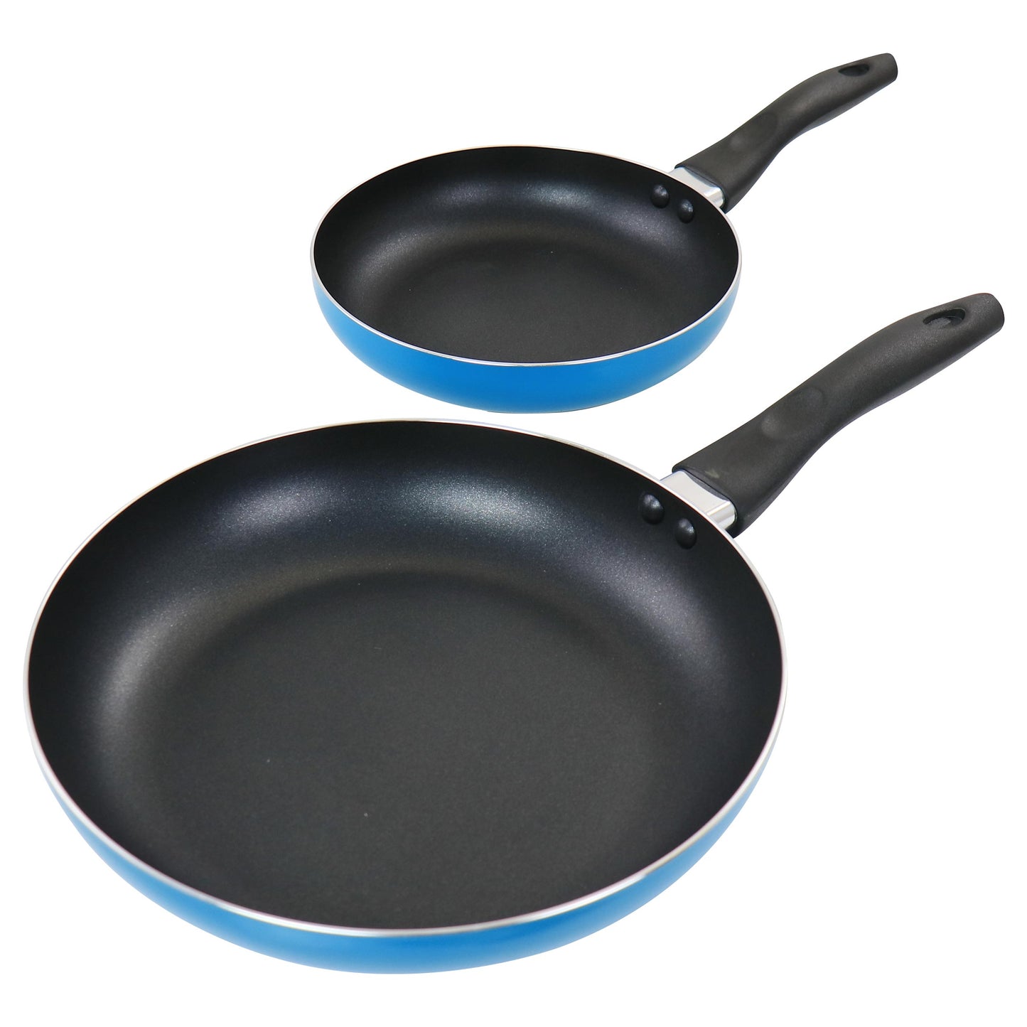 Gibson Home 2 Piece 10" Aluminum Frying Pan in Blue