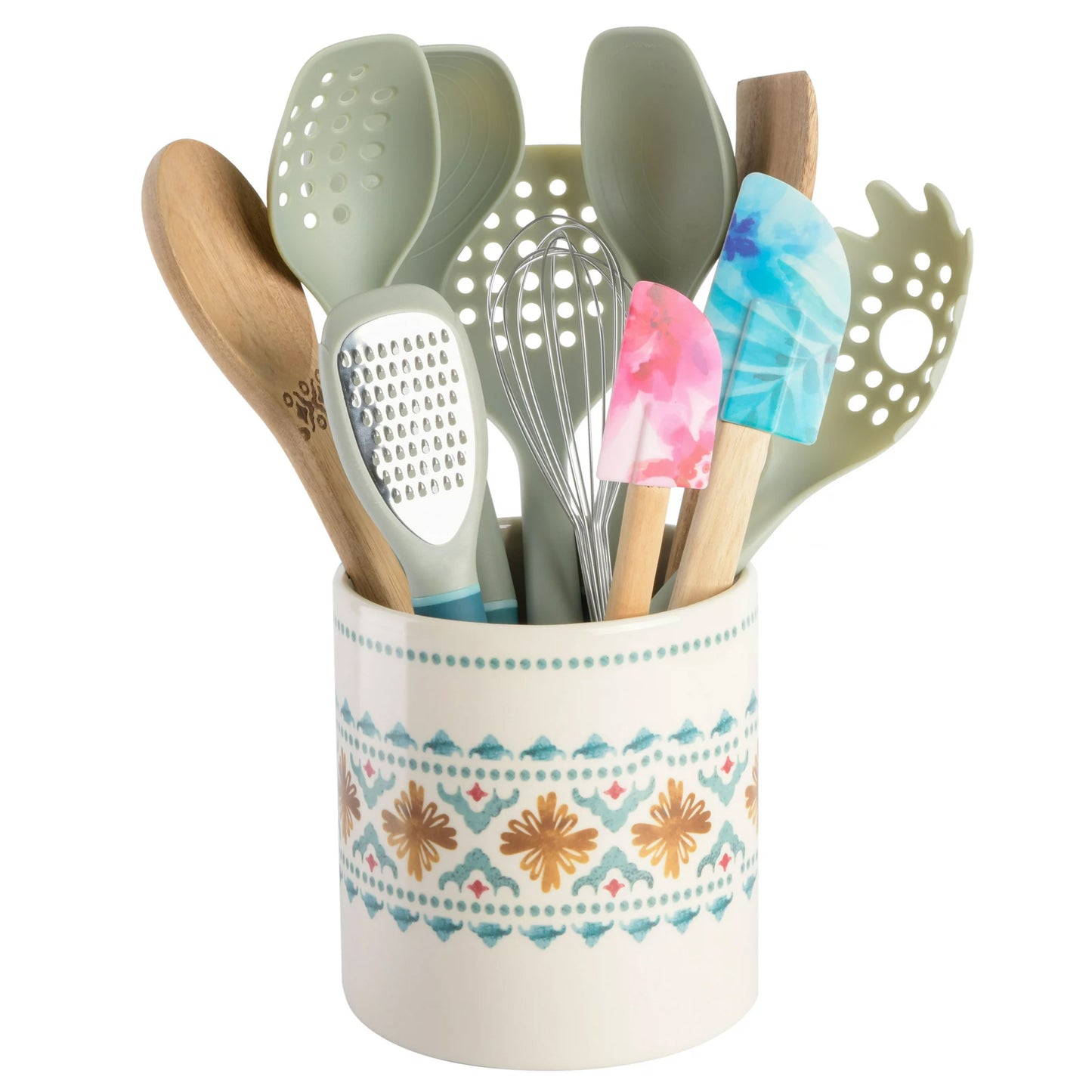 Spice By Tia Mowry 12 Piece Ceramic Crock & Kitchen Tool Set