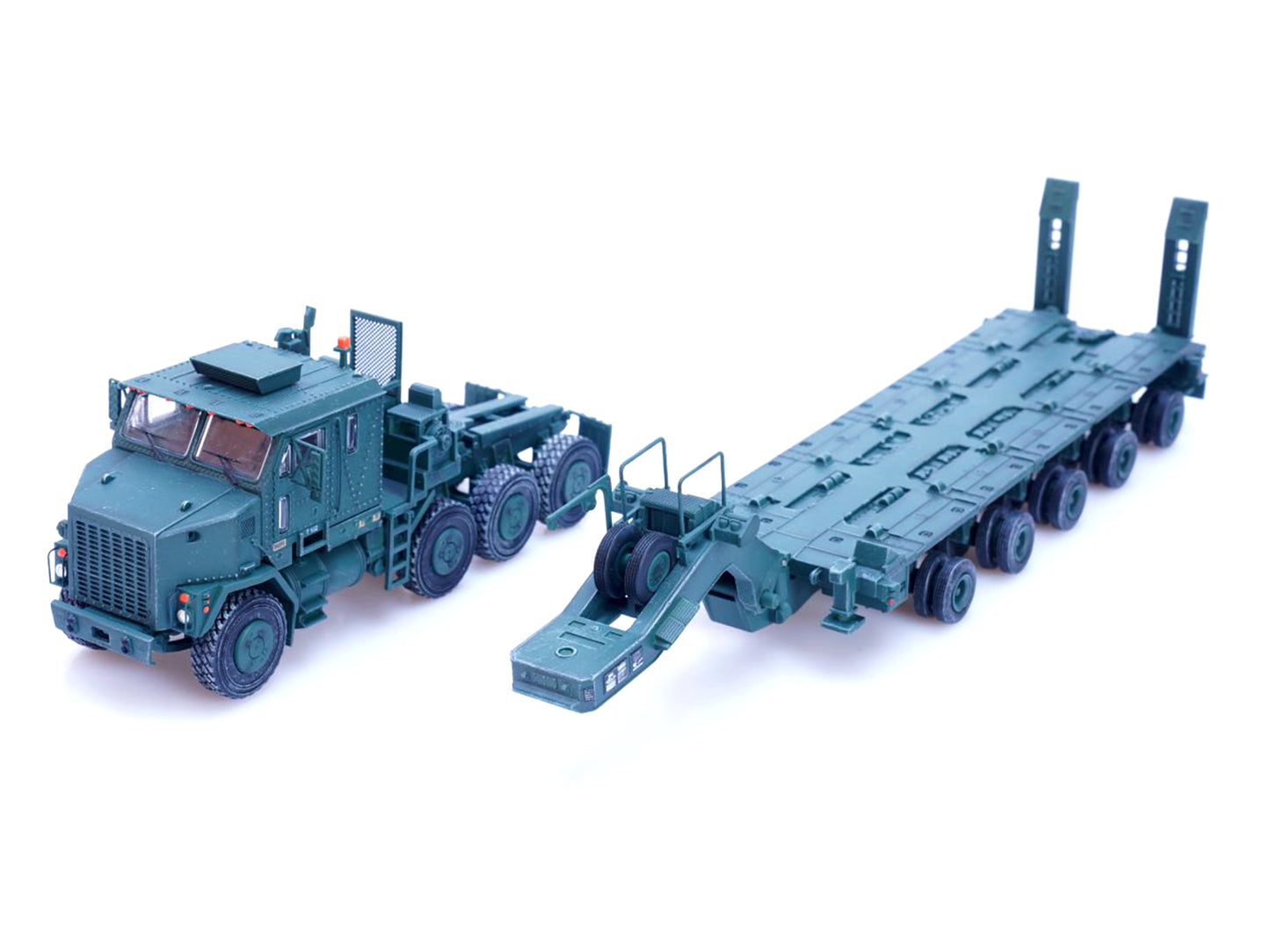 M1070 Heavy Equipment Transporter Army Green Armor Premium Series 1/72 Diecast