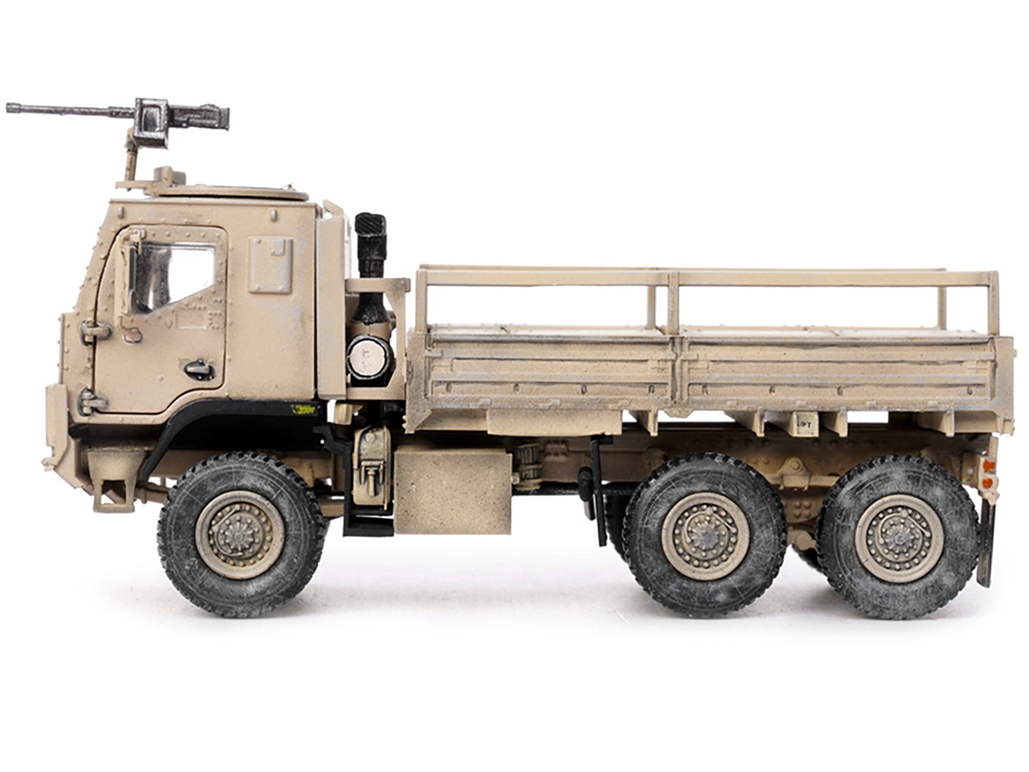 M1083 MTV Medium Tactical Vehicle Armored Cab Cargo Truck w Turret Desert Camou