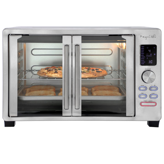 MegaChef 30 Liter Digital French Door Multi-Function Electric Convection Toaster