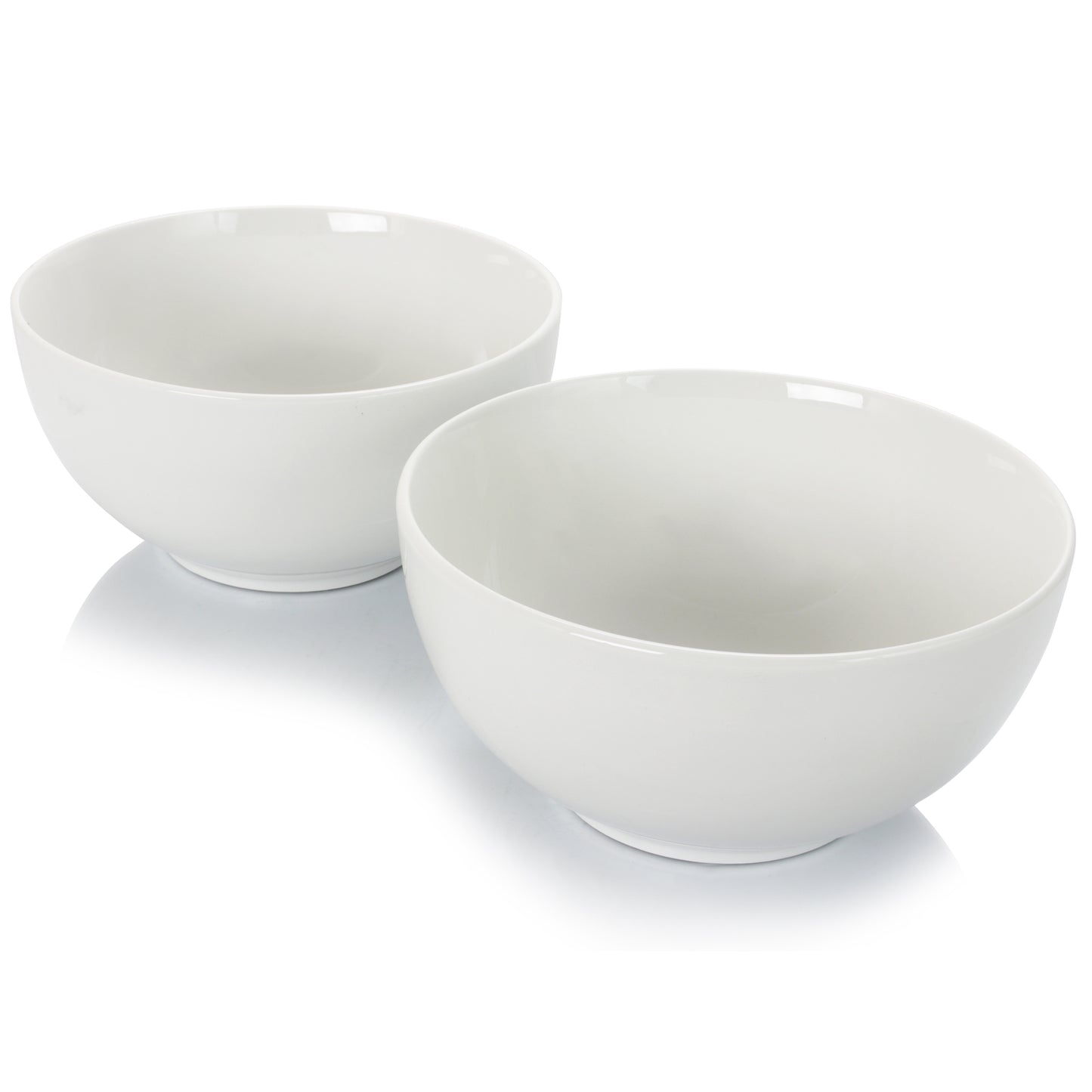 Gibson Home 2 Piece 7" Ceramic All-Purpose Round Bowl Set in White