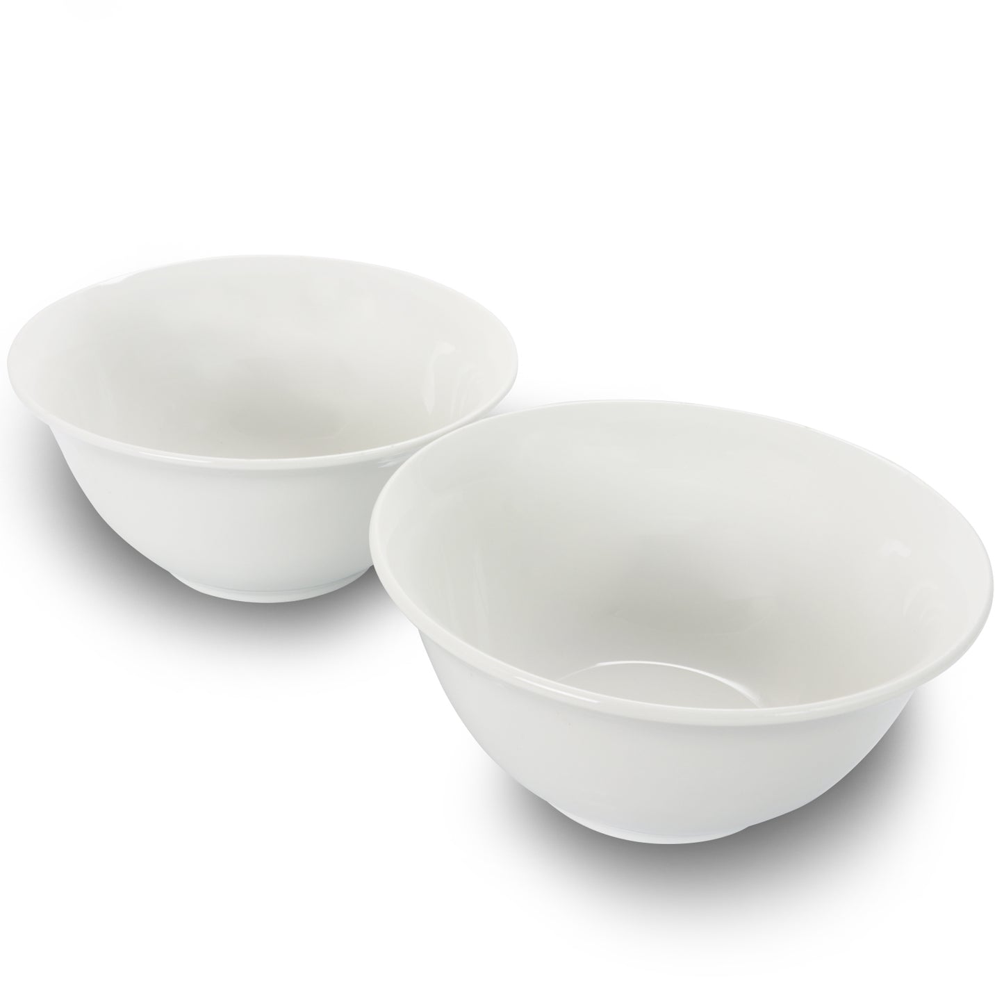 Gibson Home 2 Piece 7.5" Ceramic All-Purpose Round Bowl Set in White