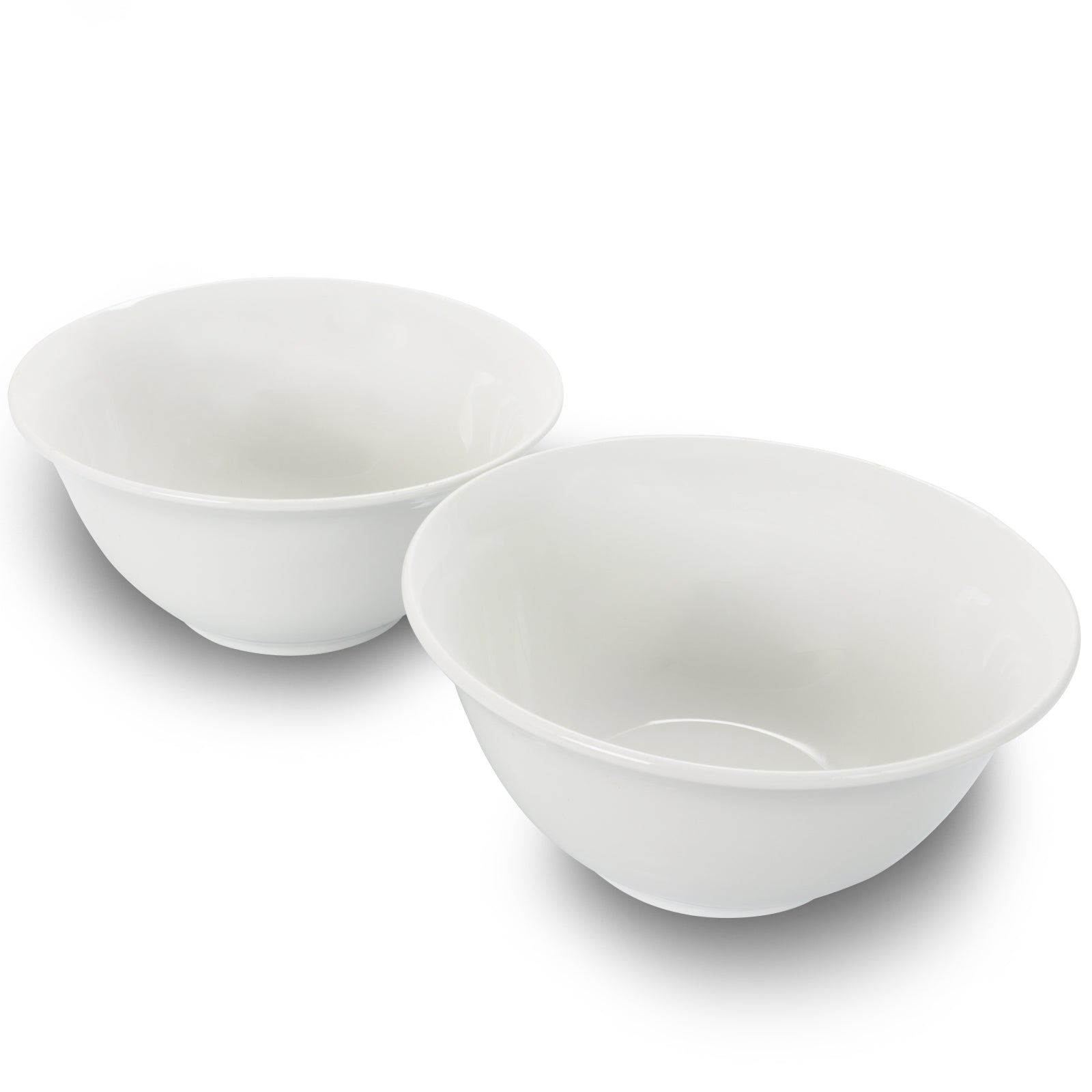 Gibson Home 2 Piece 7.5" Ceramic All-Purpose Round Bowl Set in White