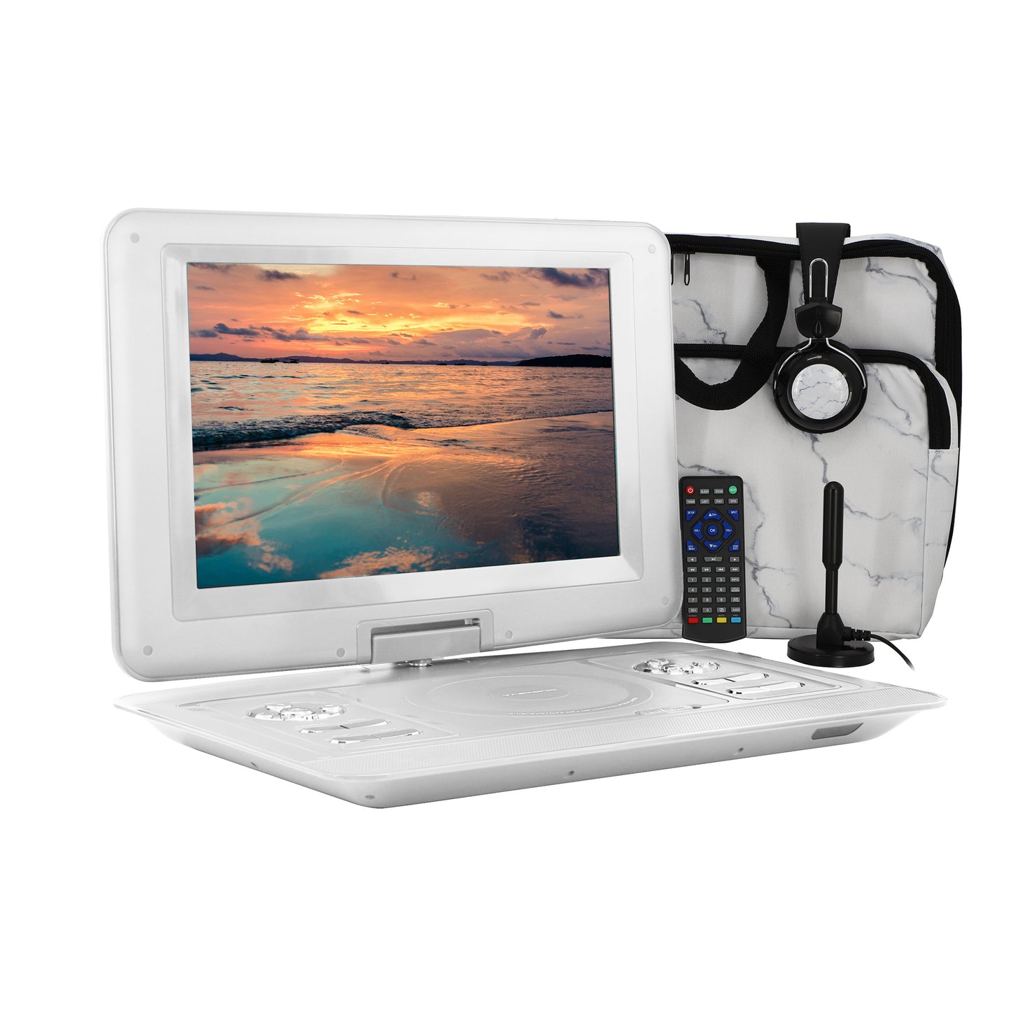 Trexonic 14.1" Portable TV+DVD Player w Swivel TFT-LCD Screen & USBSDAVHDMI Inpu