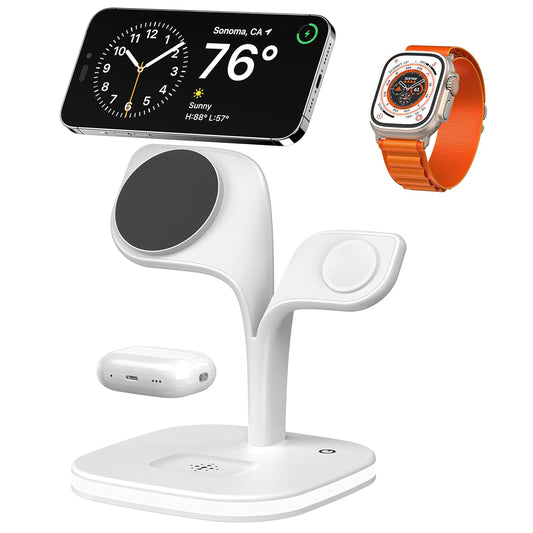 Trexonic 5 1 Fast Wireless  Charging Station White