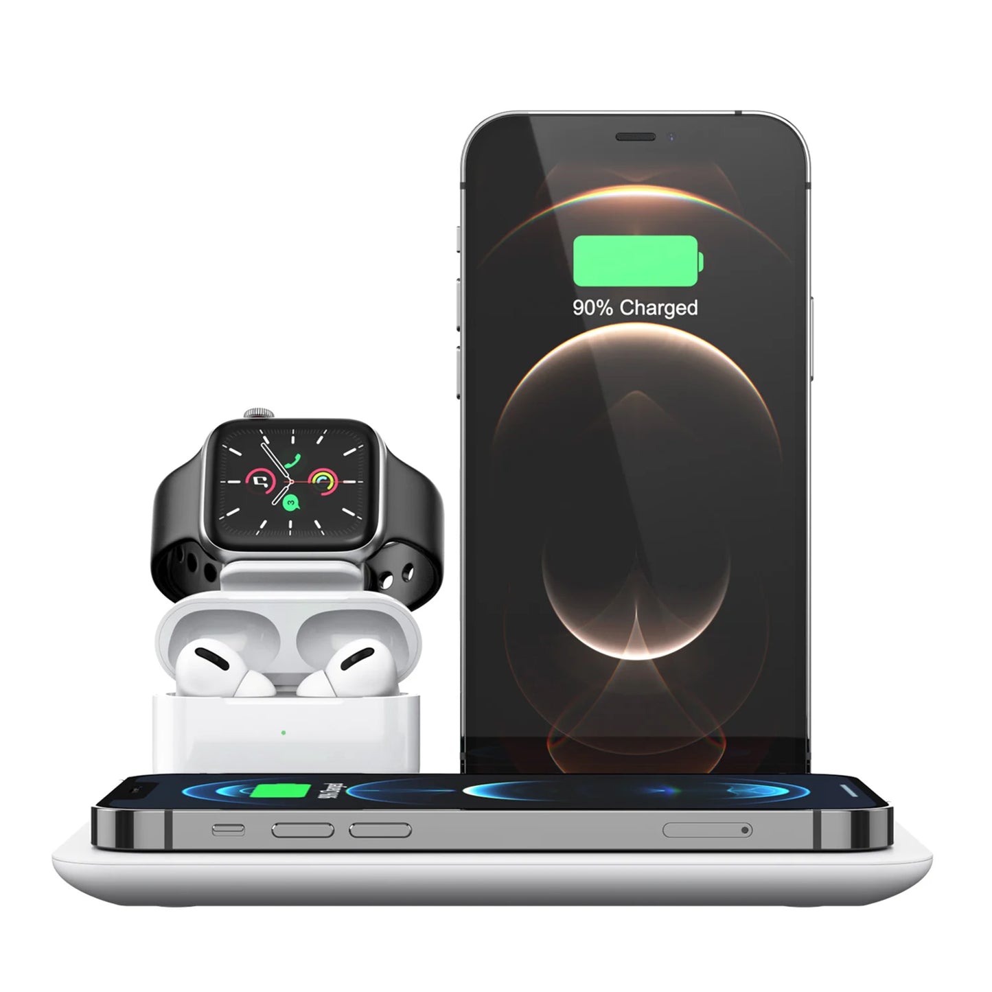 Trexonic 4 1 Fast Charge Wireless Charging Station White