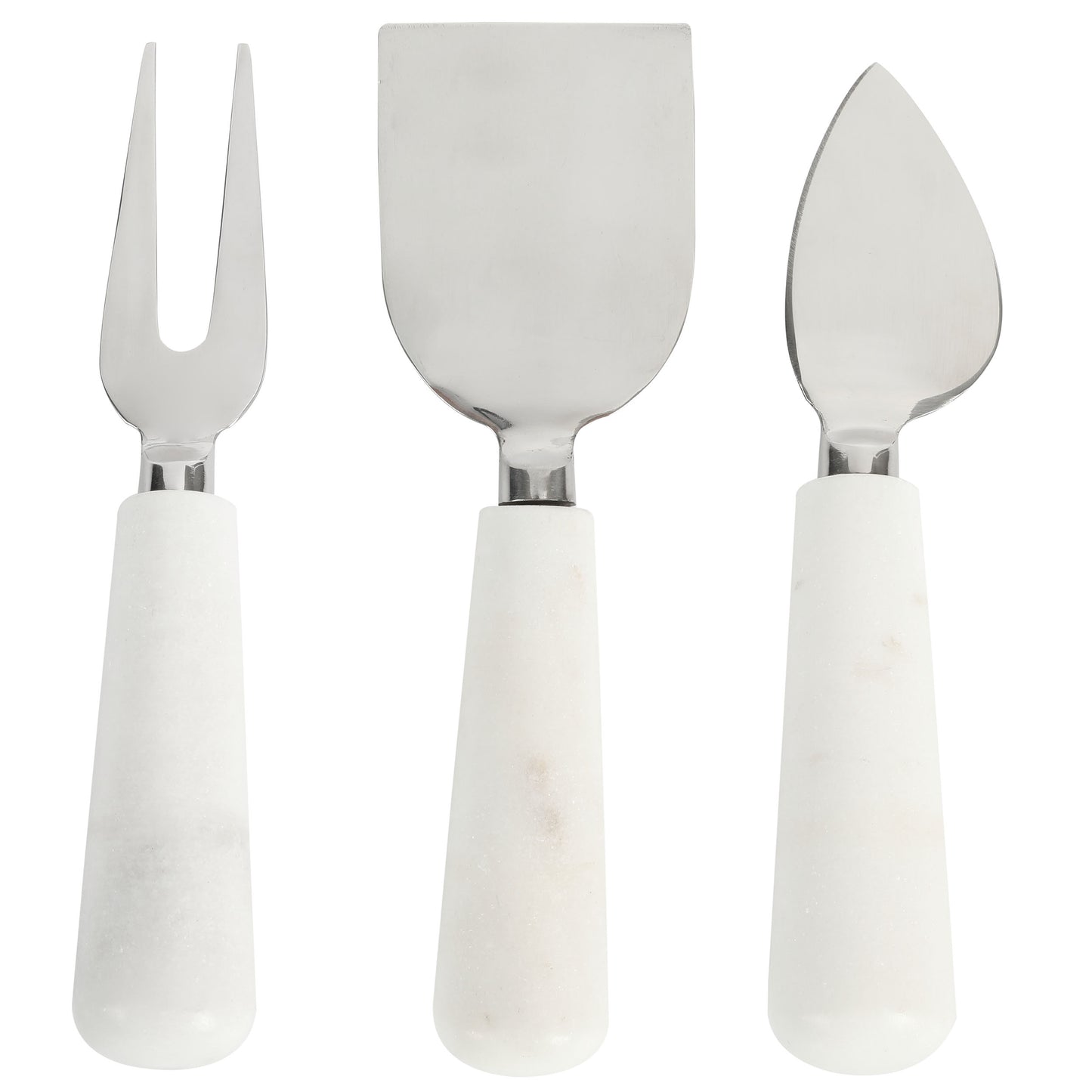 Laurie Gates California Designs Marble & Stainless Steel 3 Piece Cheese Knife S