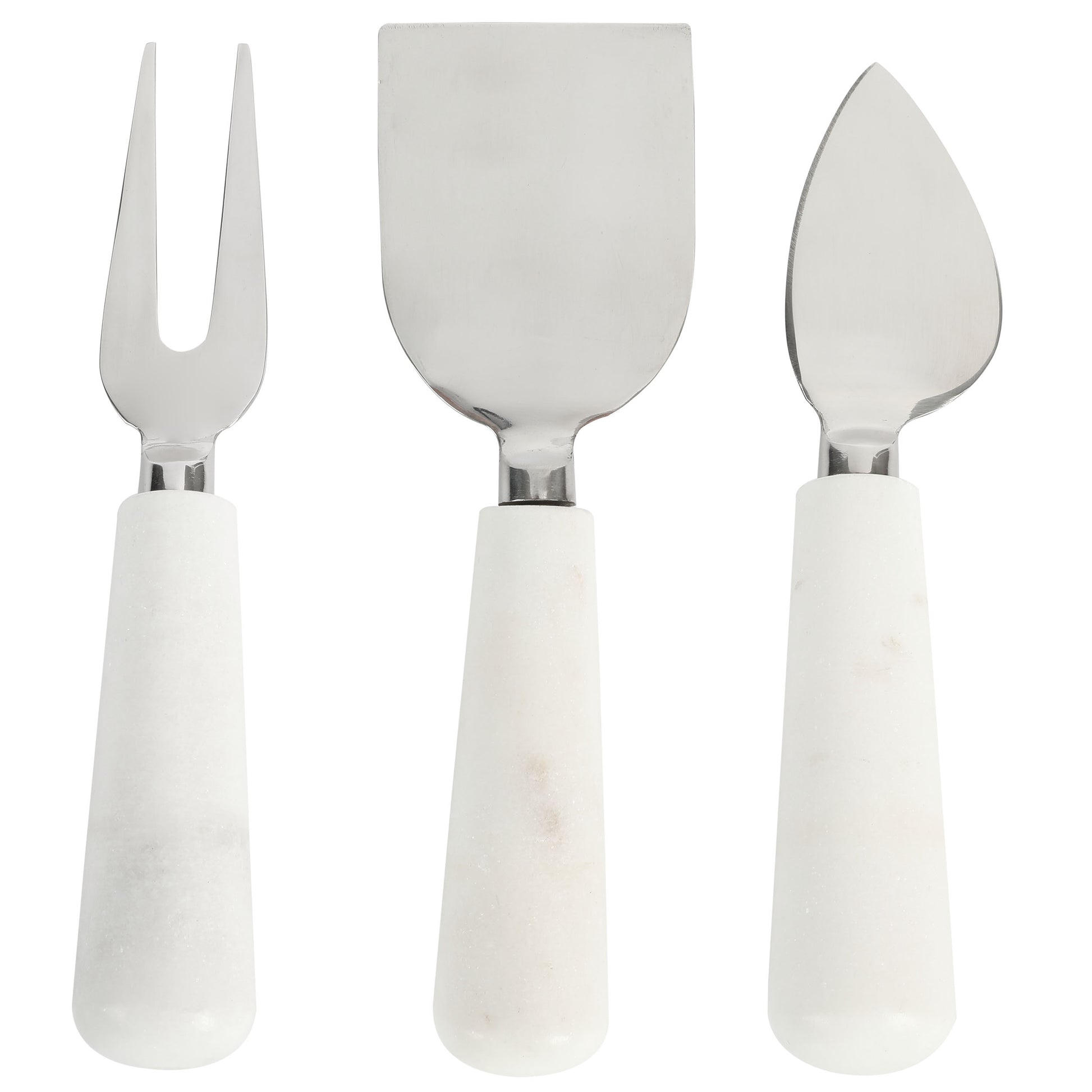 Laurie Gates California Designs Marble & Stainless Steel 3 Piece Cheese Knife S