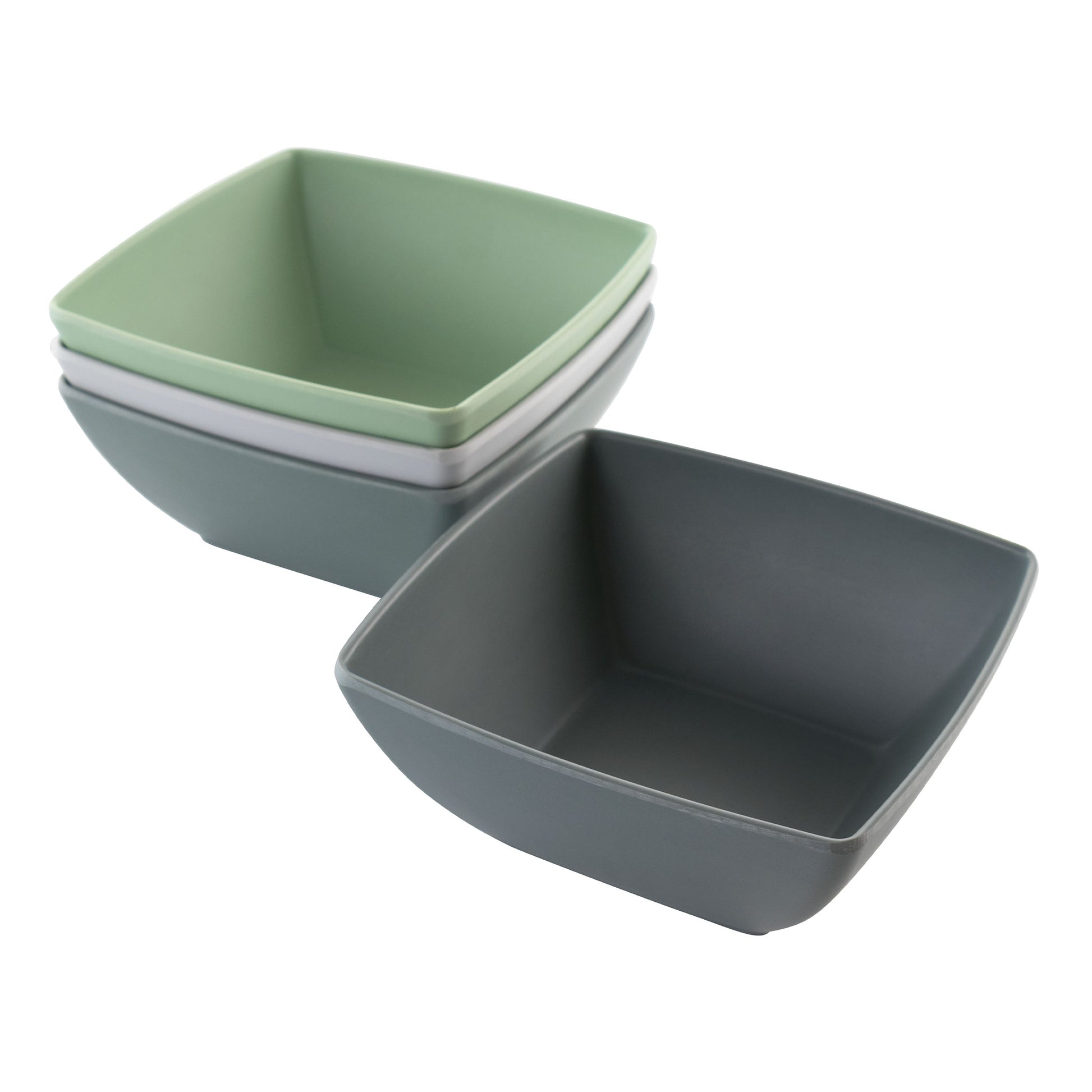 Gibson Home Grayson 4 Piece 6" Melamine Bowl Set in Assorted Colors