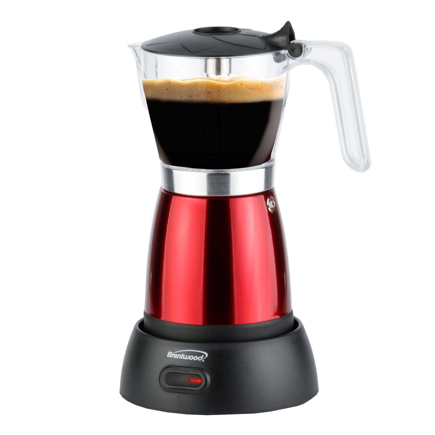 Brentwood 6 Serving Cordless Electric Moka Pot Espresso Machine
