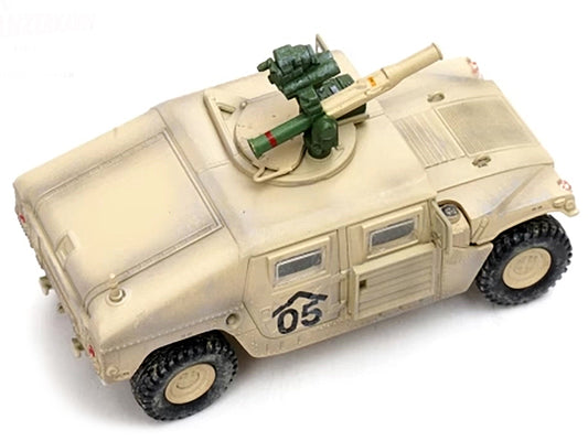 M1046 HUMVEE Tow Missile Carrier Desert Camo 1/64 Diecast Panzerkampf