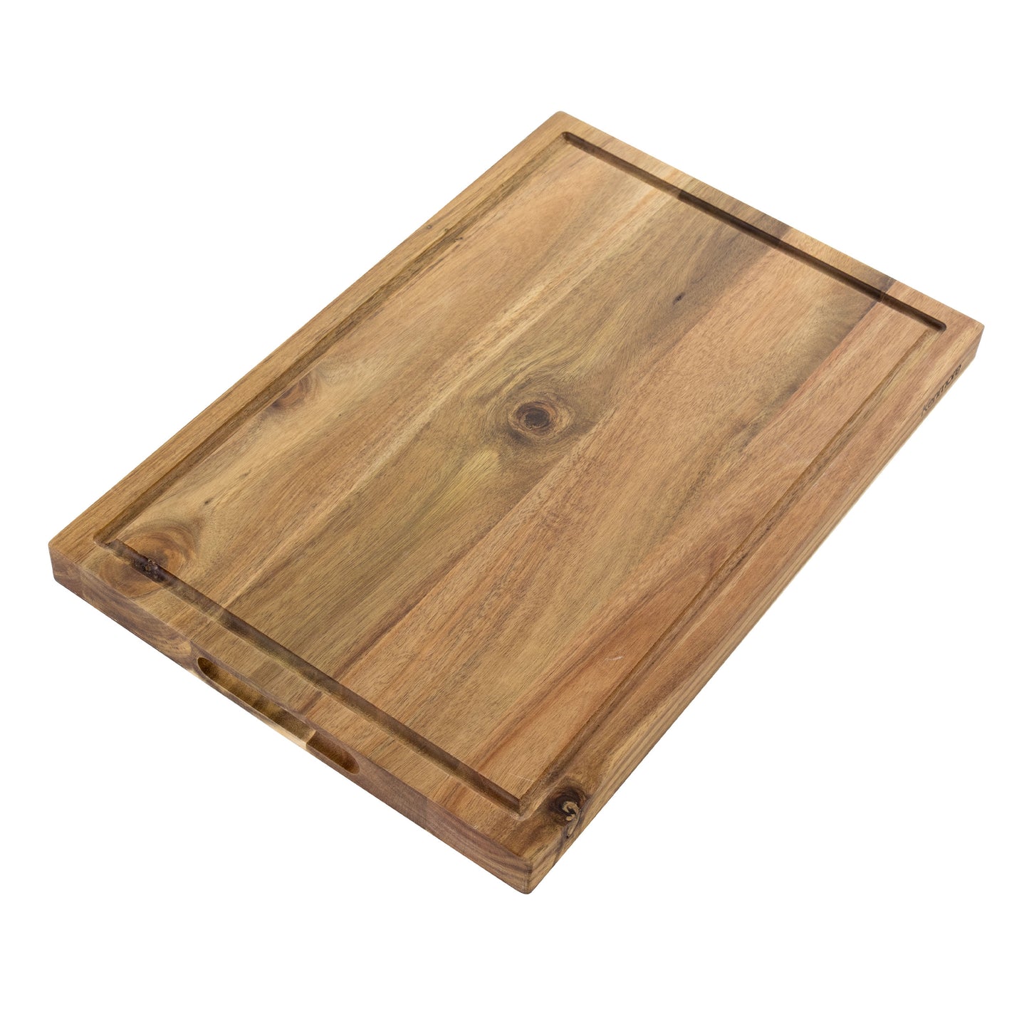 Kenmore Archer 21" Acacia Wood Cutting Board w Groove Handles