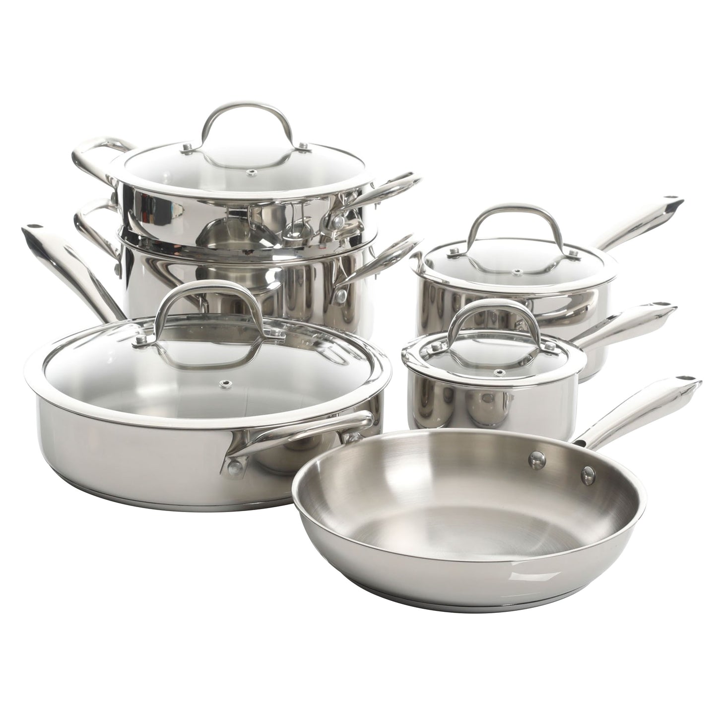 Kenmore Elite Devon 10 pc Heavy Gauge Stainless Steel Cookware Set