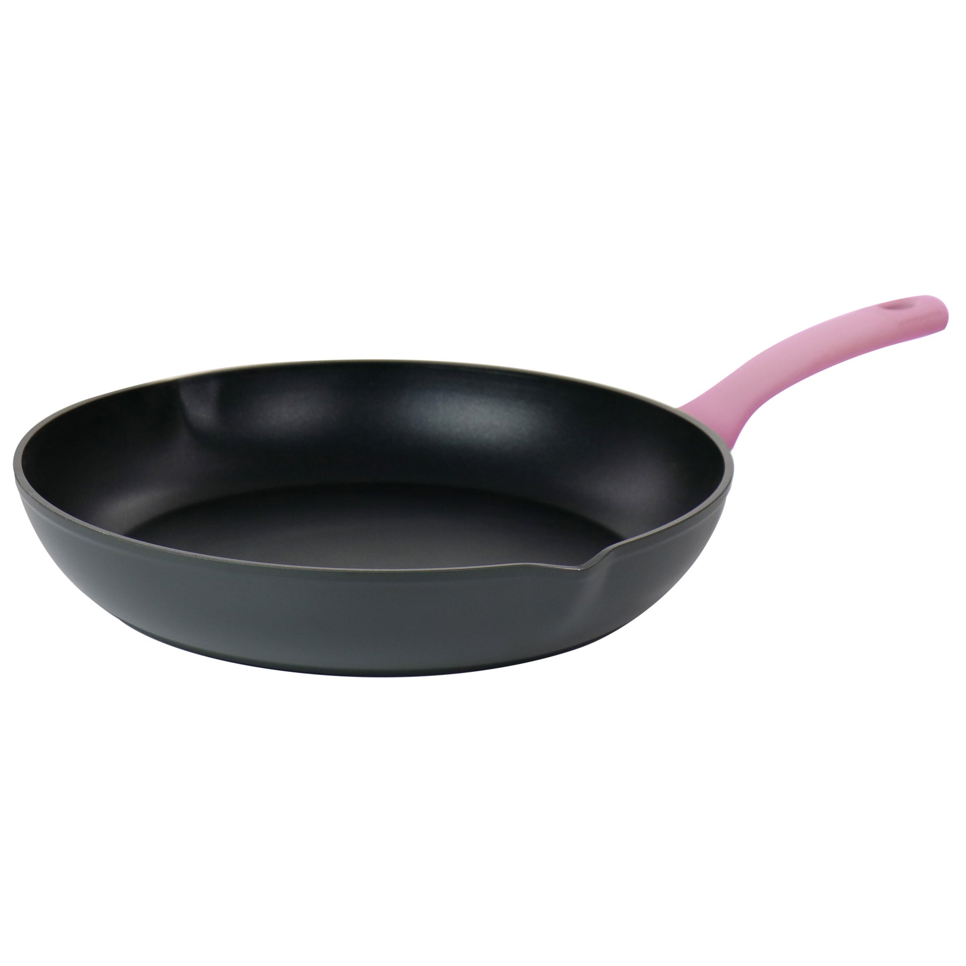 Oster Rigby 9.5" Aluminum Nonstick Frying Pan in Pink w Pouring Spouts