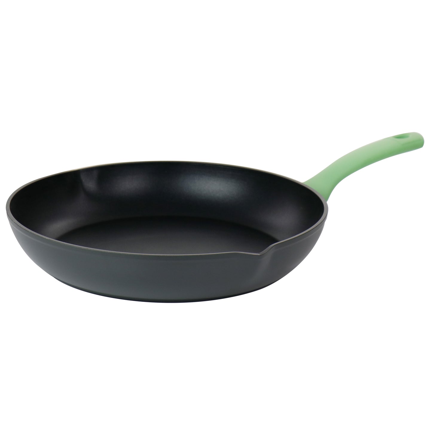 Oster Rigby 9.5" Aluminum Nonstick Frying Pan in Green w Pouring Spouts