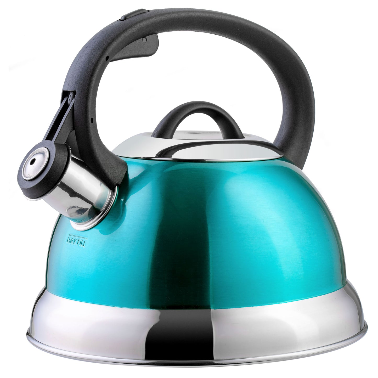 Mr. Coffee Flintshire 1.75 Qt Whistling Stovetop Tea Kettle in Turquoise