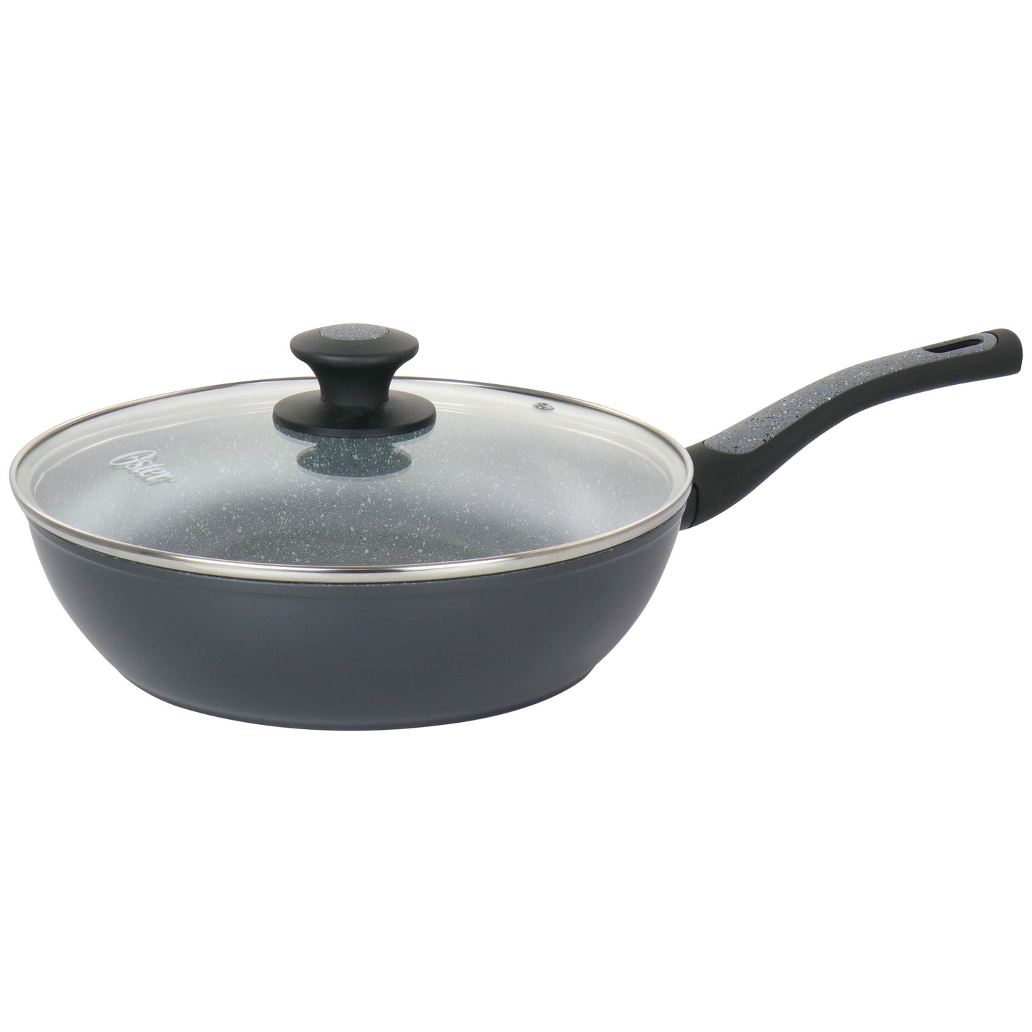 Oster Bastone 3 Qt Aluminum Nonstick Saute Pan in Speckled Gray