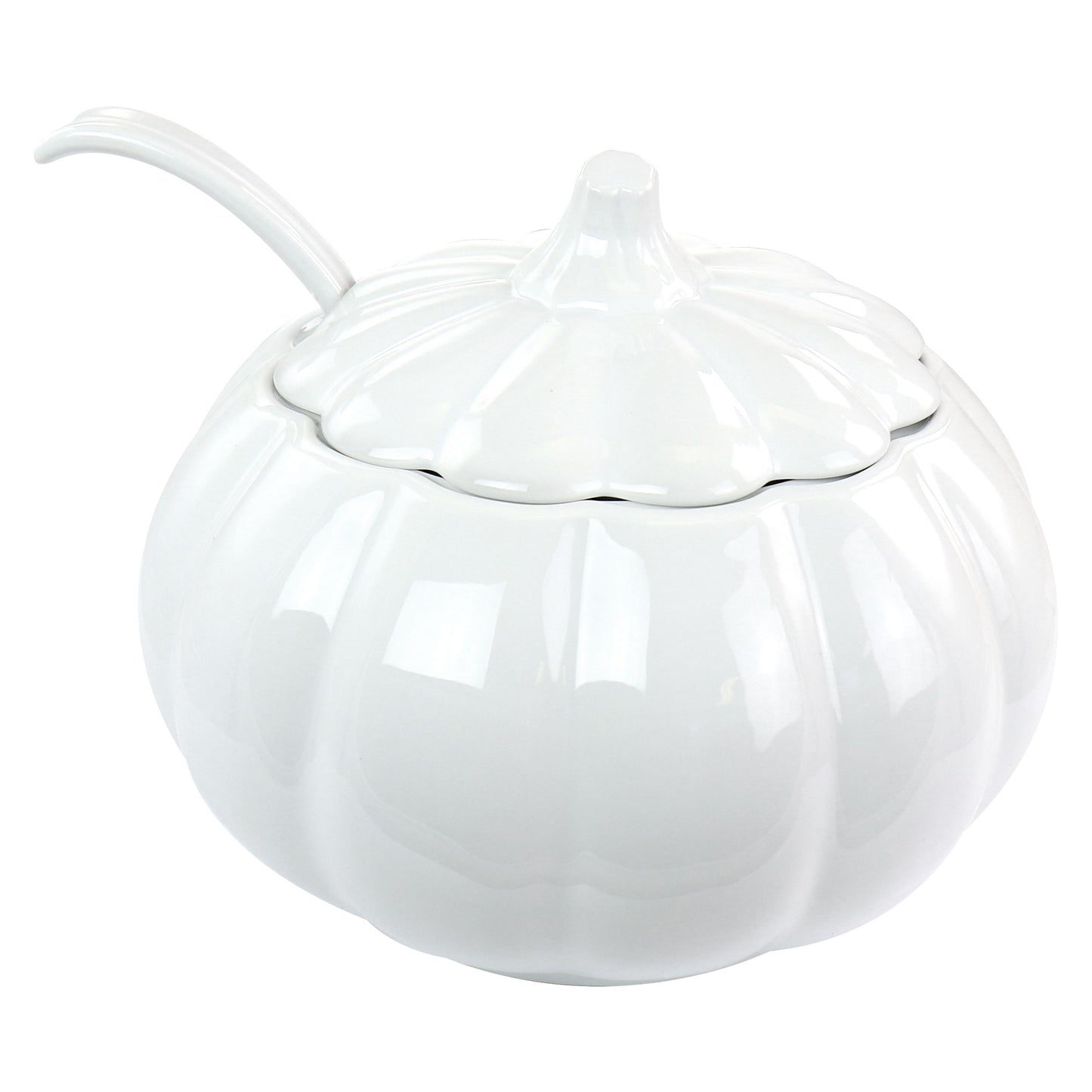 Martha Stewart 8.2 qt 3-Piece Fine Ceramic Tureen Set White