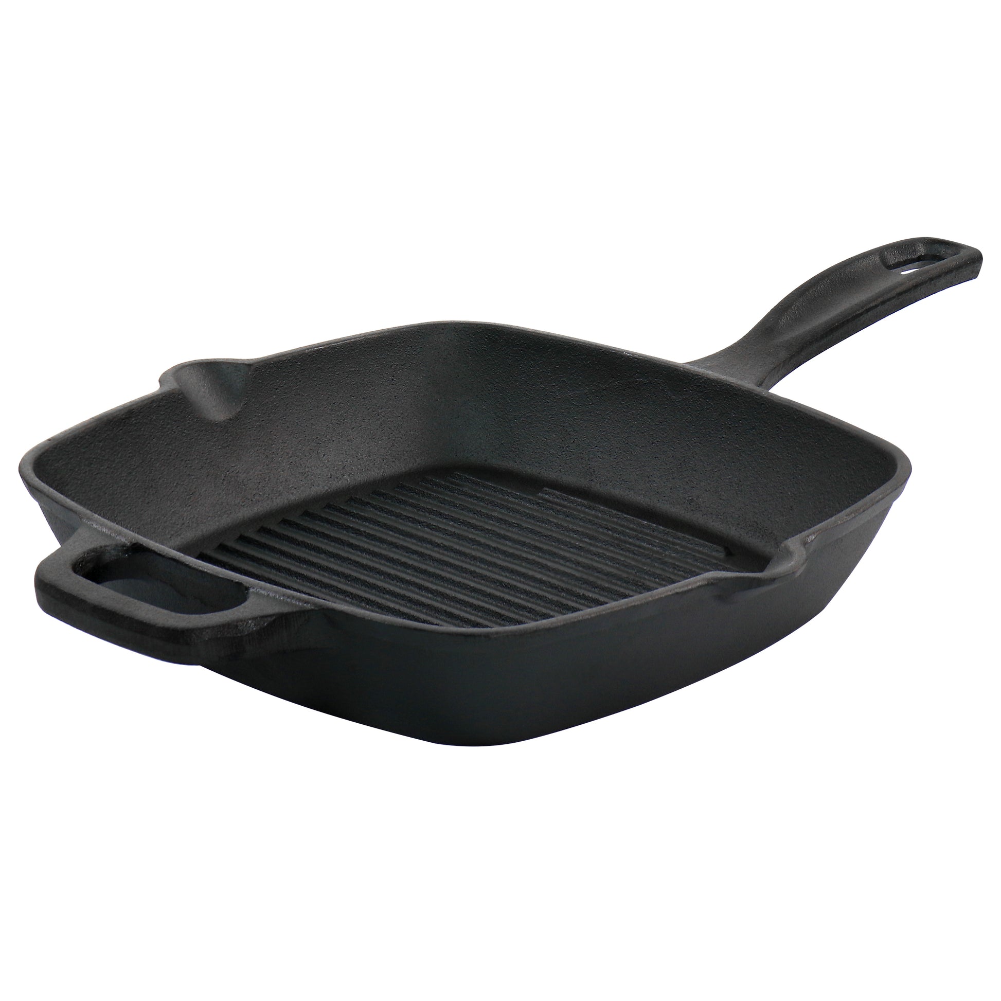 Oster Castaway 10" Square Cast Iron Grill Pan w Pouring Spouts