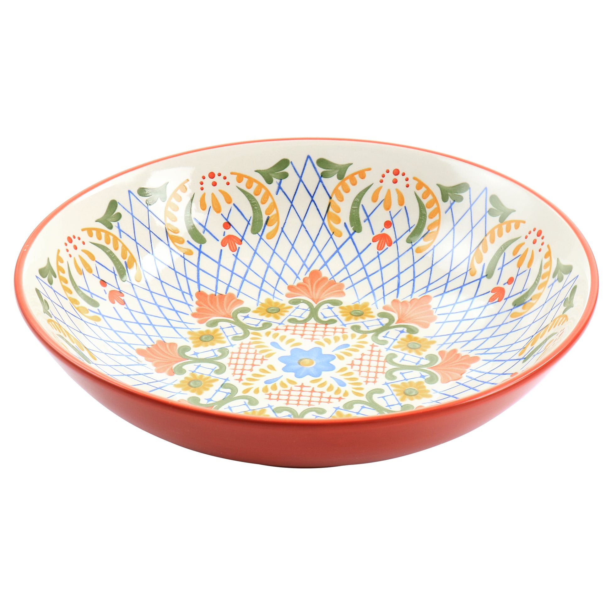Laurie Gates California Designs Tierra 10.5" Hand Painted Stoneware Pasta Bowl