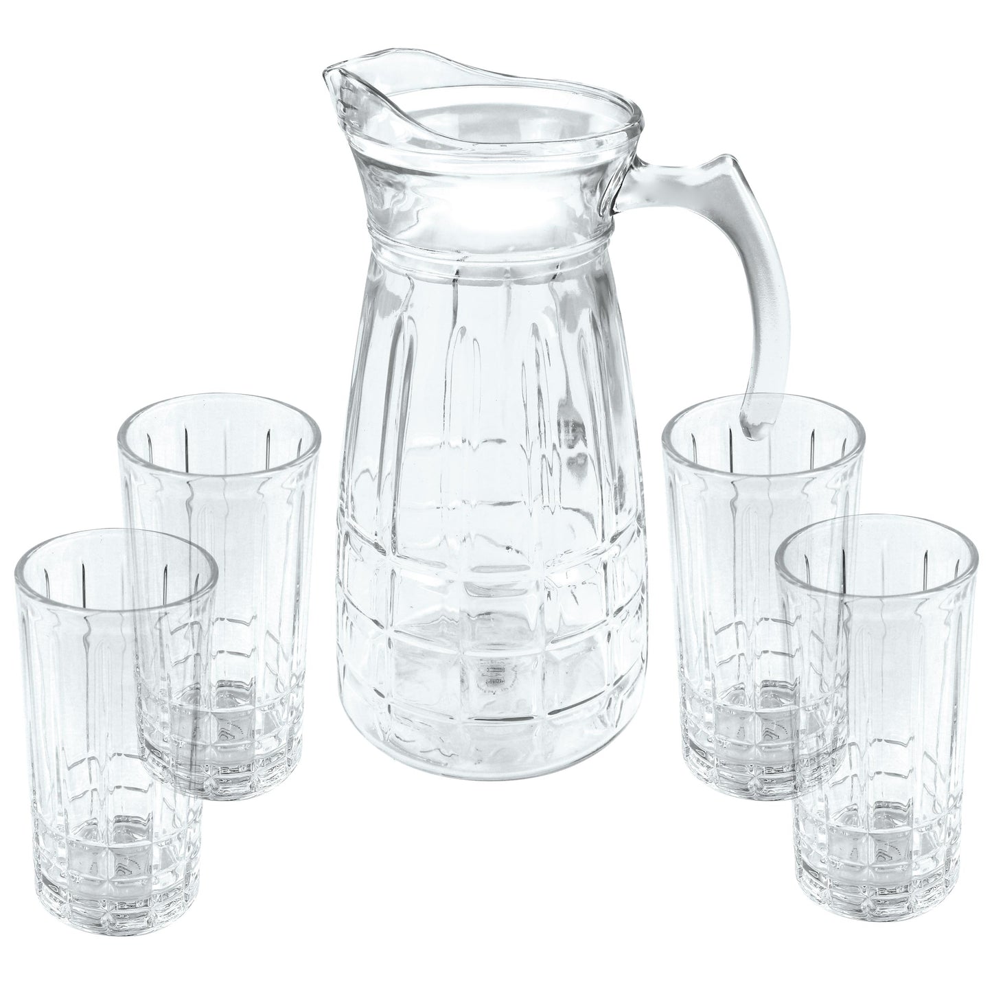 Gibson Home Jewelite Glass Pitcher & Tumbler Set
