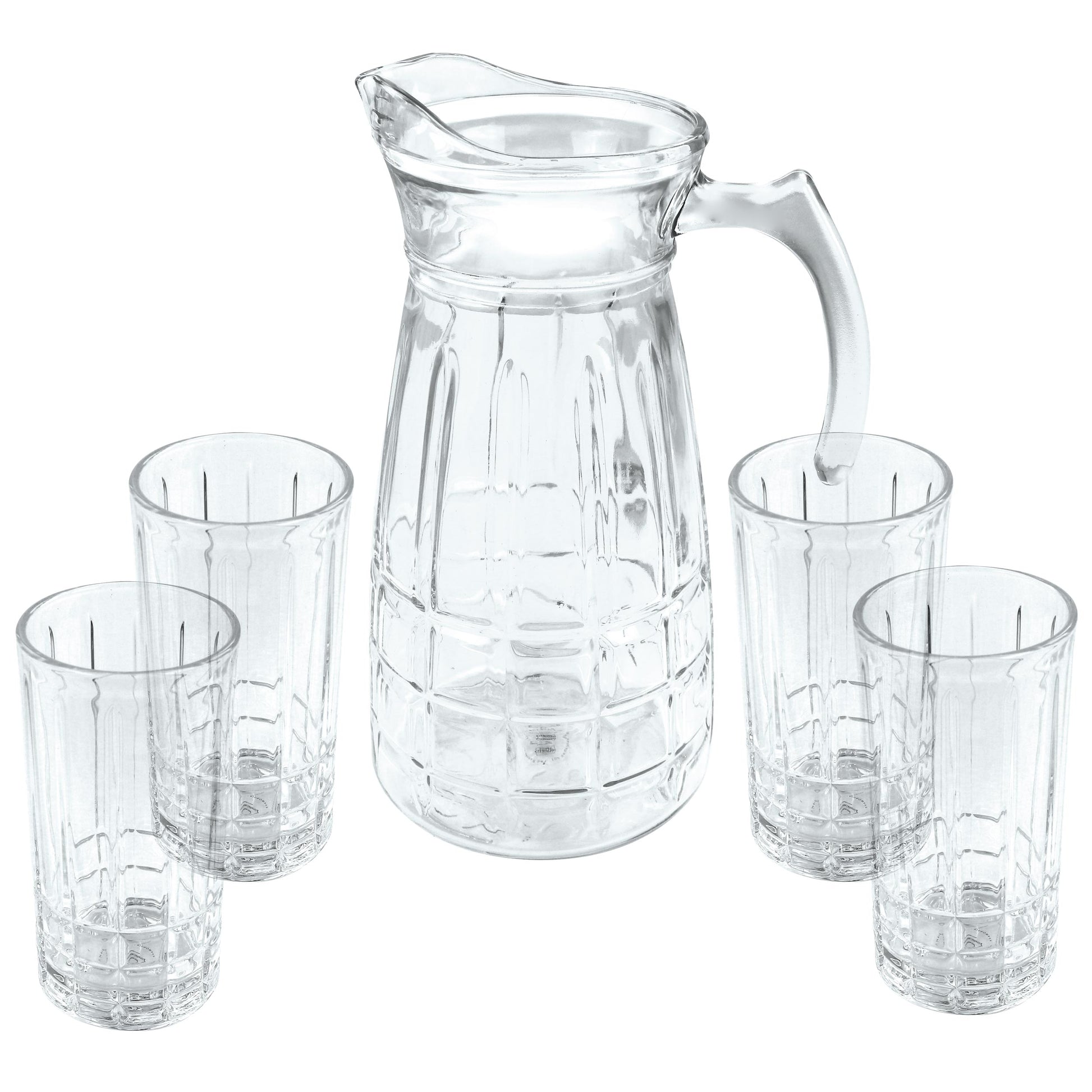 Gibson Home Jewelite Glass Pitcher & Tumbler Set