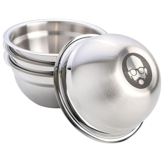 Babish 4 Piece 4" Stainless Steel Mini Prep Bowl Set in Silver