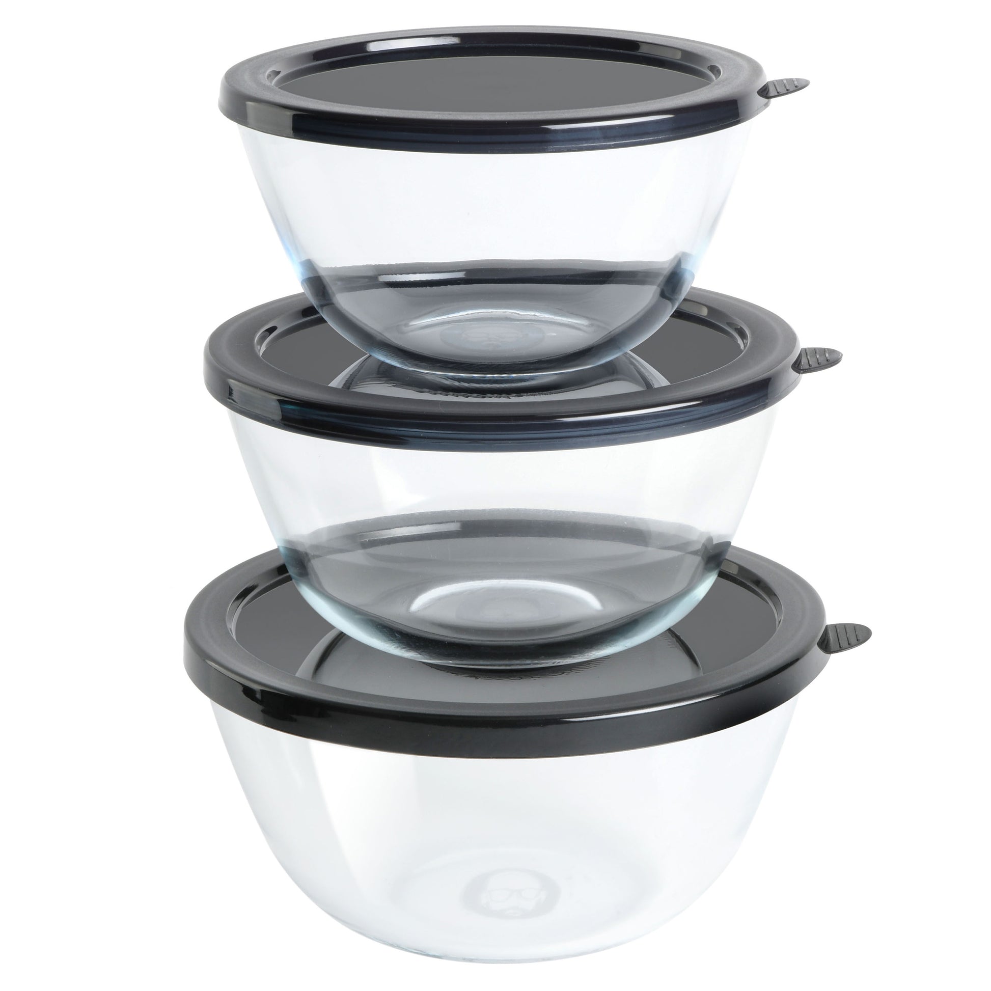 Babish 6 Piece Borosilicate Glass Mixing Bowl Set w Lids
