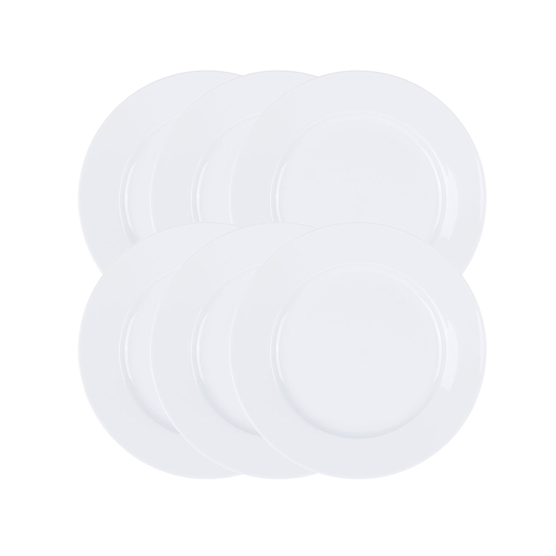 Our Table Simply White 6 Piece 8" Porcelain Salad Plate Set