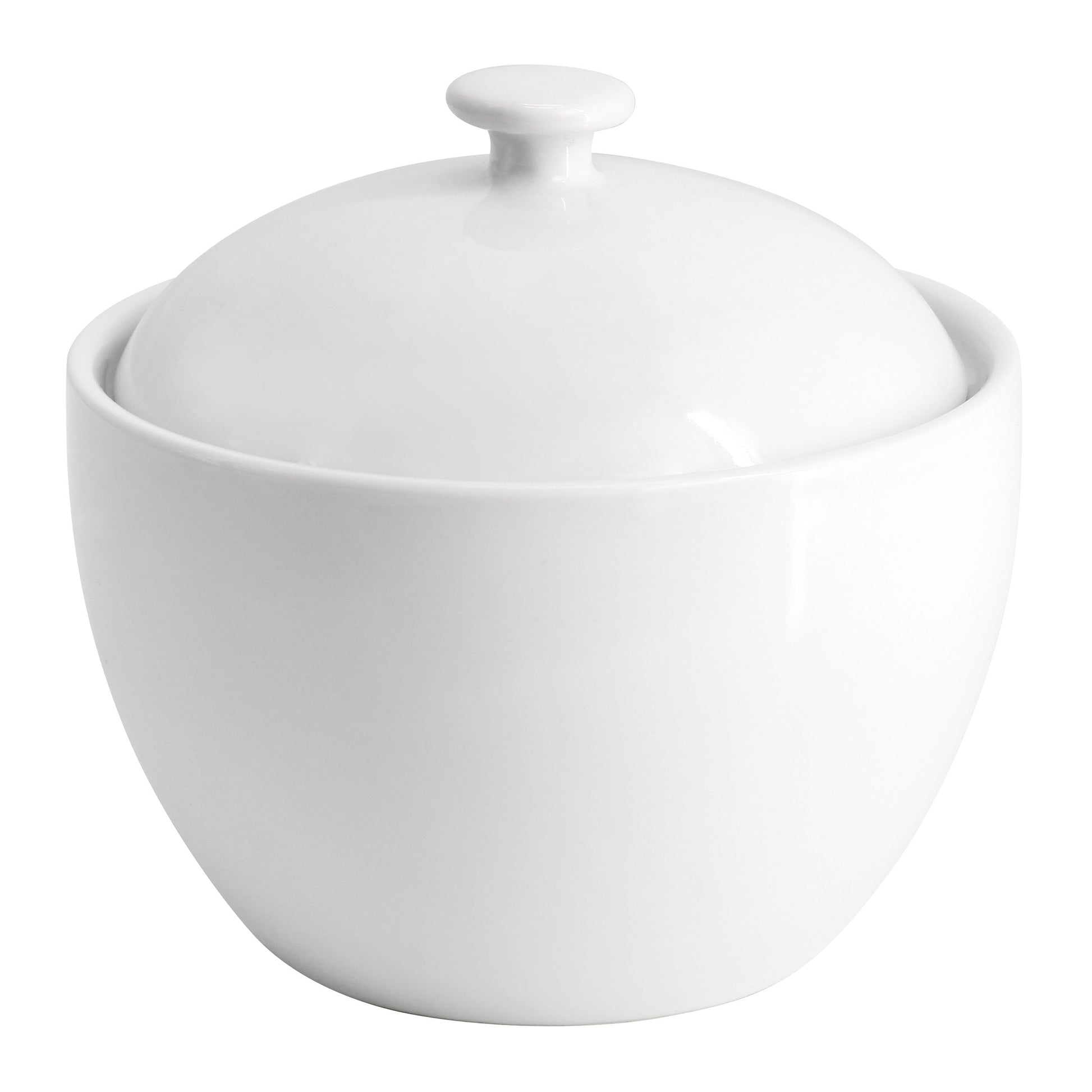 Our Table Simply White 13 oz Porcelain Sugar Bowl in White