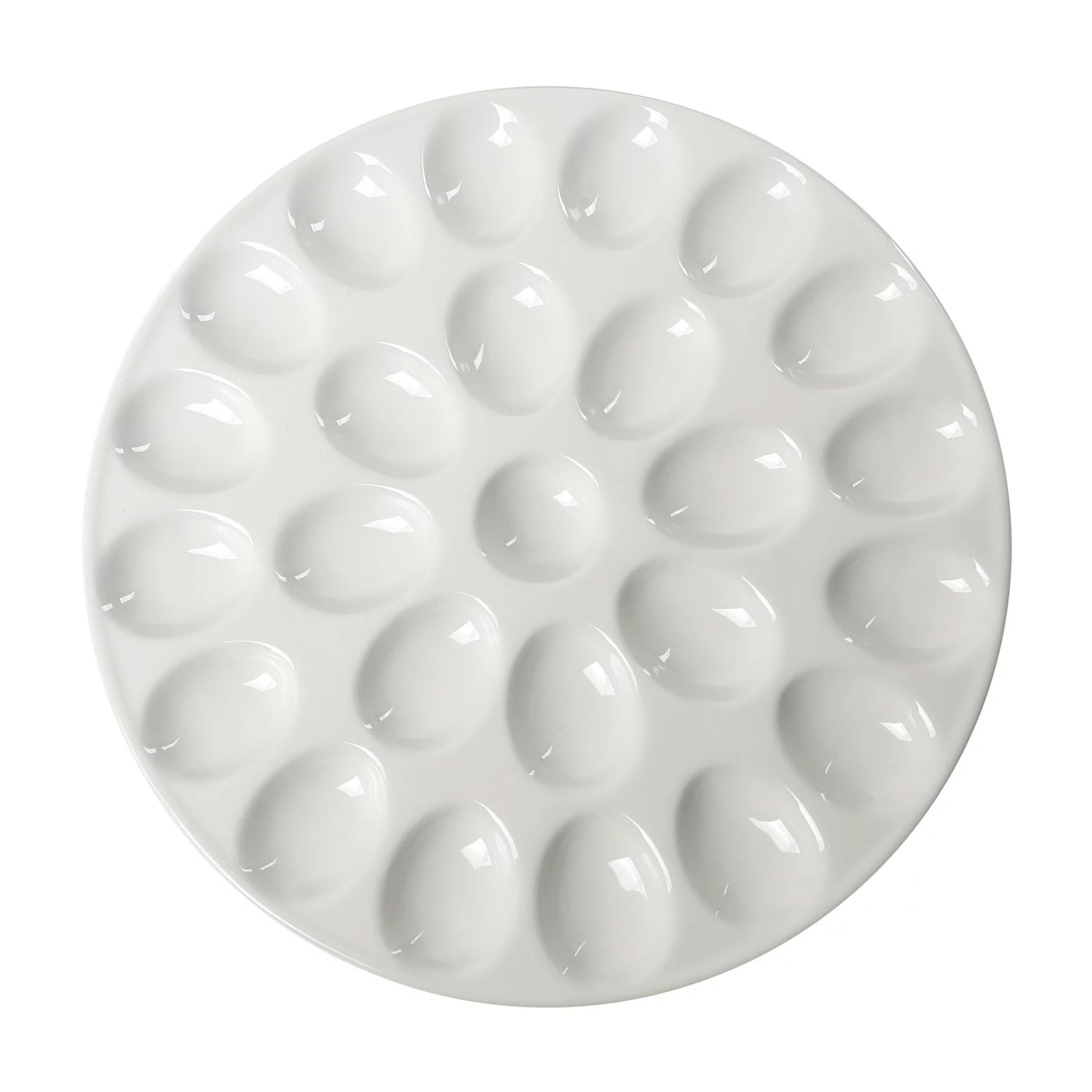 Our Table Simply White 13" Egg Serving Platter