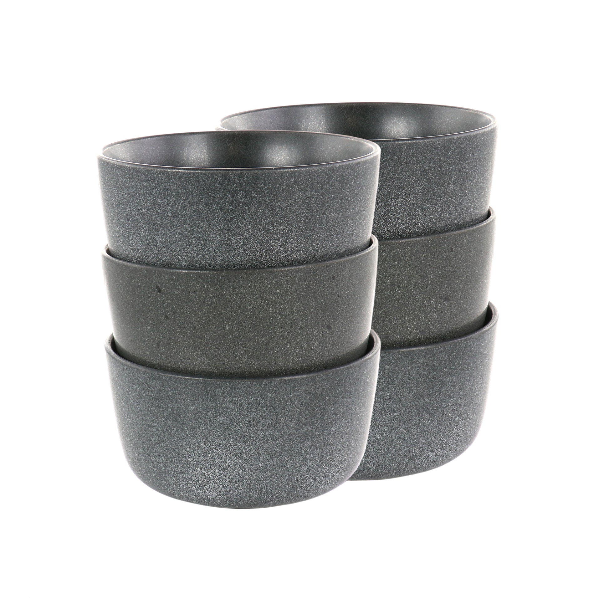 Our Table Landon 6 Piece 5.5" Round Stoneware Bowl Set in Truffle