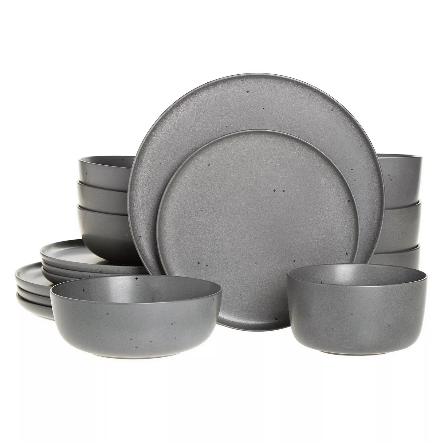 Our Table Landon 16 Piece Stoneware Dinnerware Set in Truffle