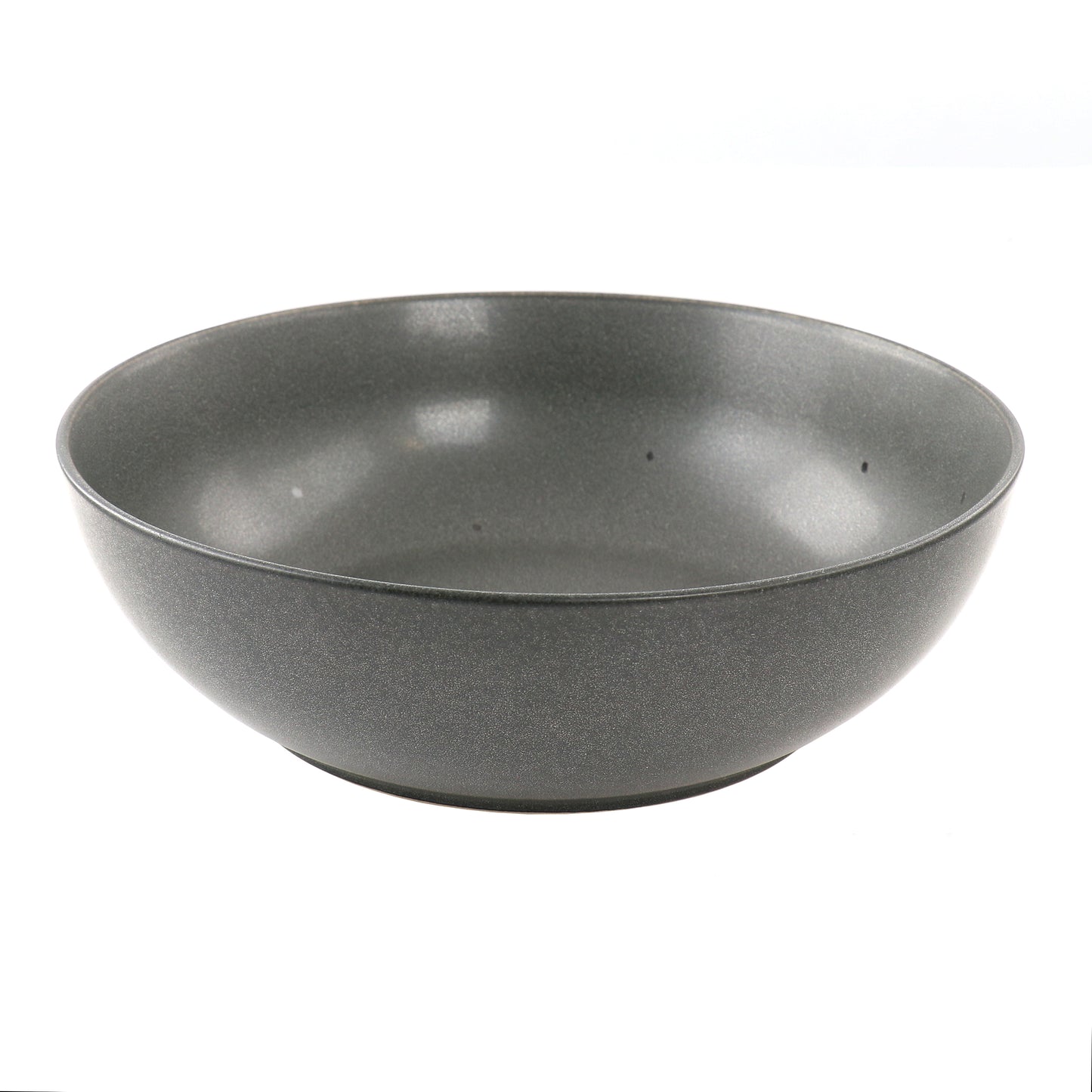 Our Table Landon 10.4" Round Stoneware Low Serving Bowl in Truffle
