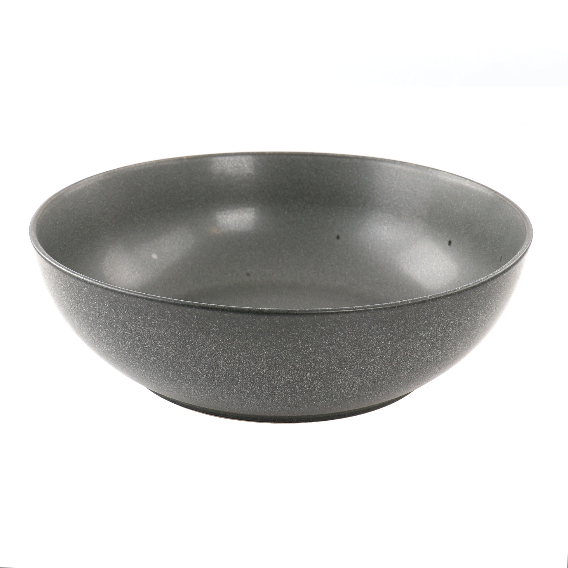 Our Table Landon 10.4" Round Stoneware Low Serving Bowl in Truffle