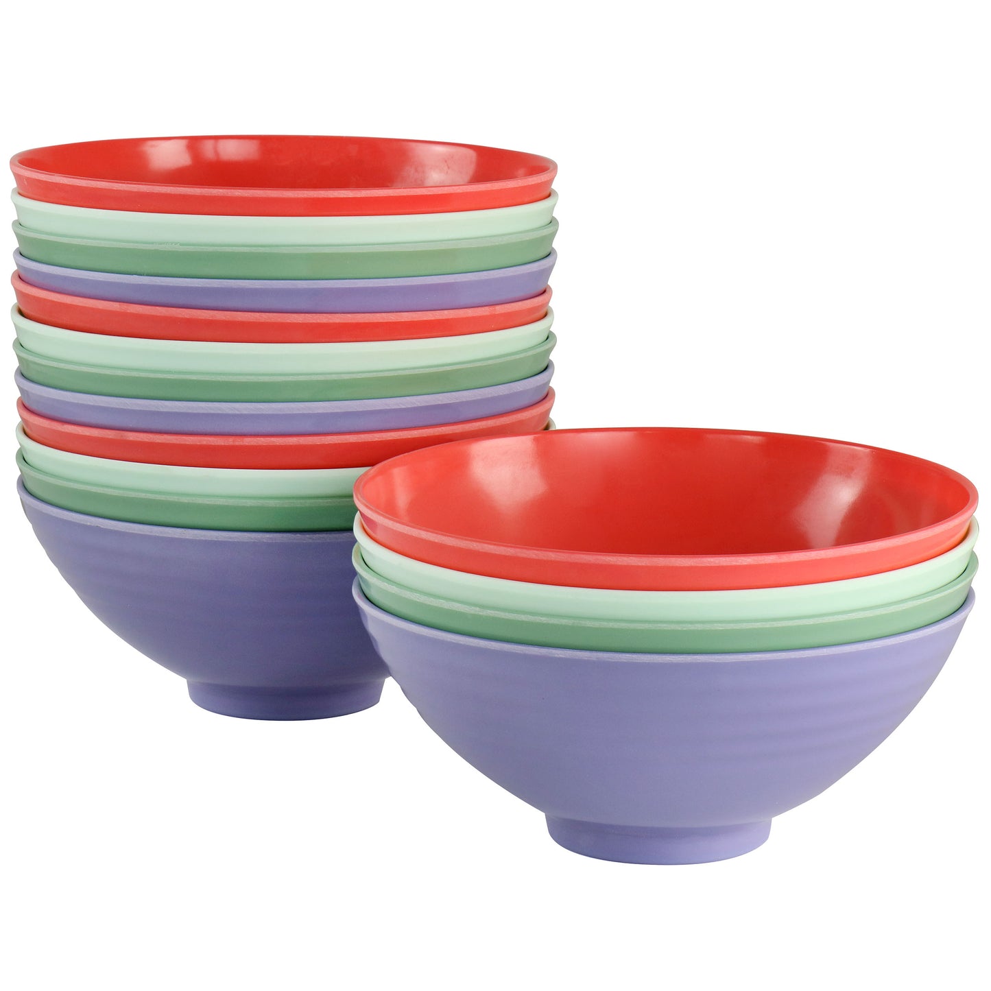 Gibson Home Zelly Melamine 7 16 Piece Bowl Set Assorted Colors