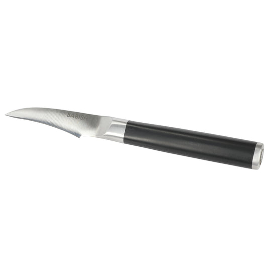 Babish 2.4" High-Carbon Stainless Steel Full Tang Bird's Beak Knife in Black