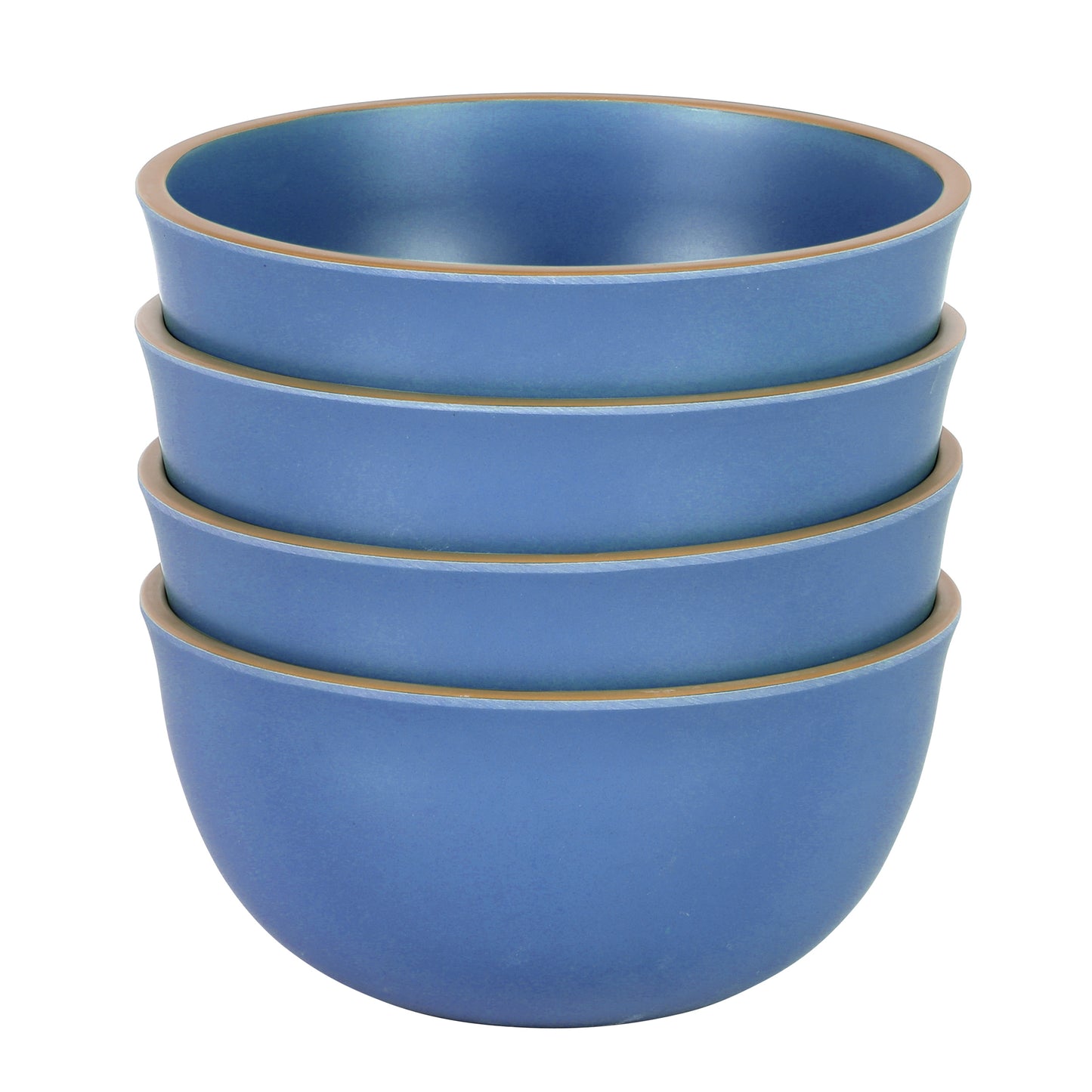 Gibson Home Rockabye 4 Piece 6.1" Melamine Cereal Bowl Set in Blue