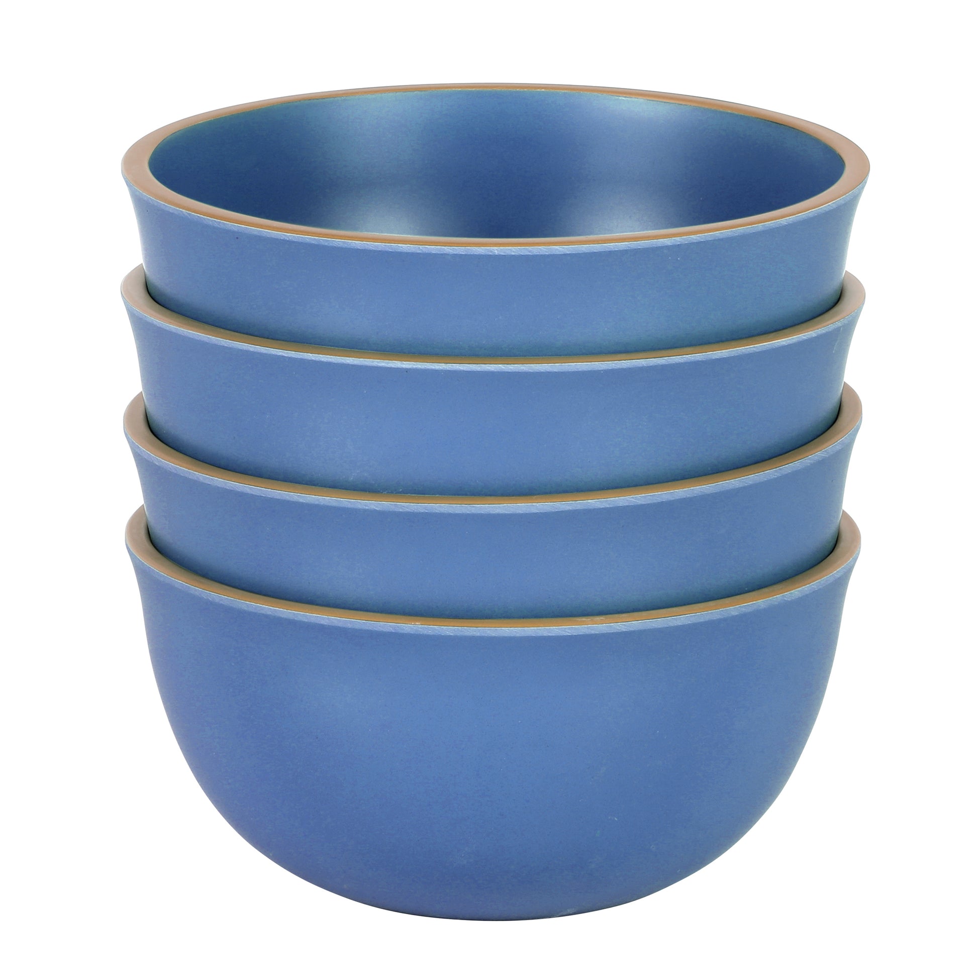 Gibson Home Rockabye 4 Piece 6.1" Melamine Cereal Bowl Set in Blue