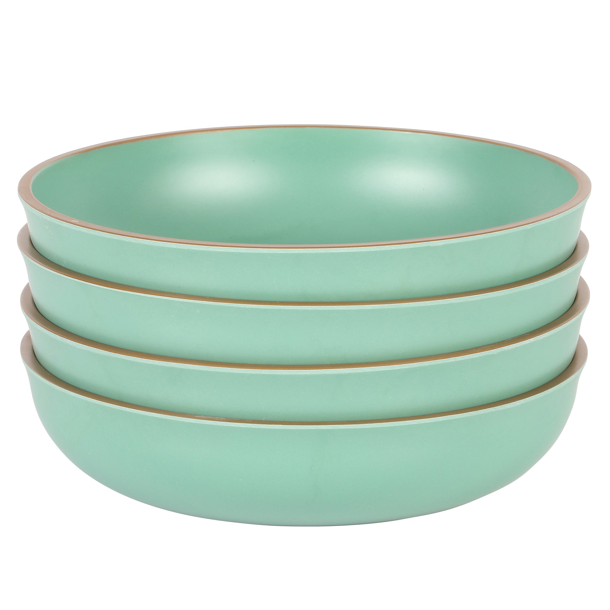 Gibson Home Rockabye 4 Piece 8.5" Melamine Dinner Bowl Set In Green