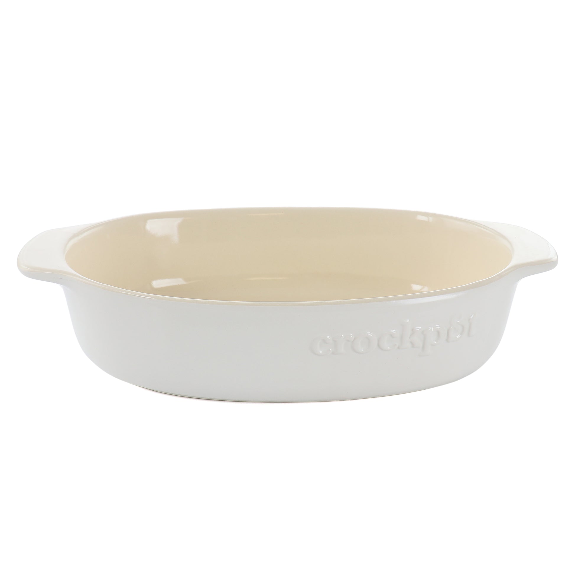 Crock Pot Artisan 2.5 Quart Oval Stoneware Casserole in White
