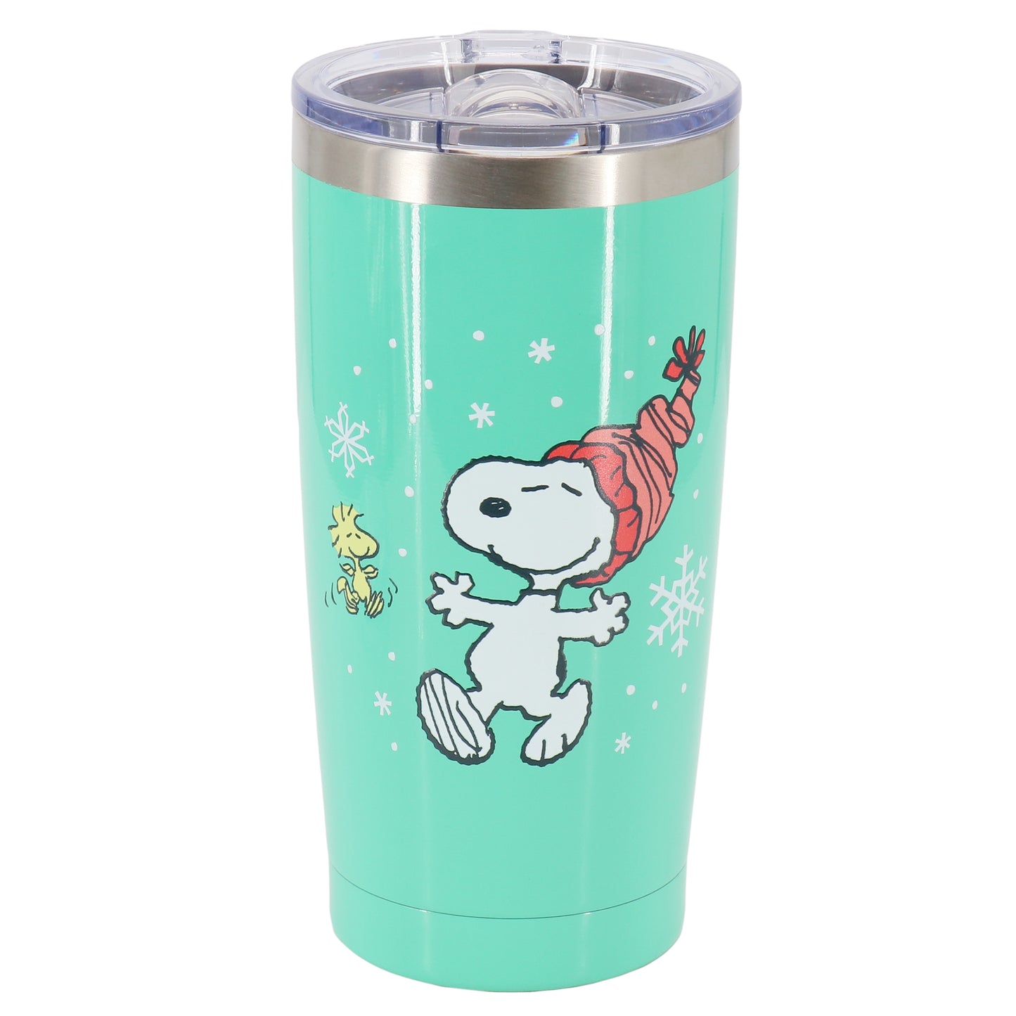Peanuts Snoopy & Woodstock Joy 20 oz Stainless Steel Travel Tumbler w Clear Lid
