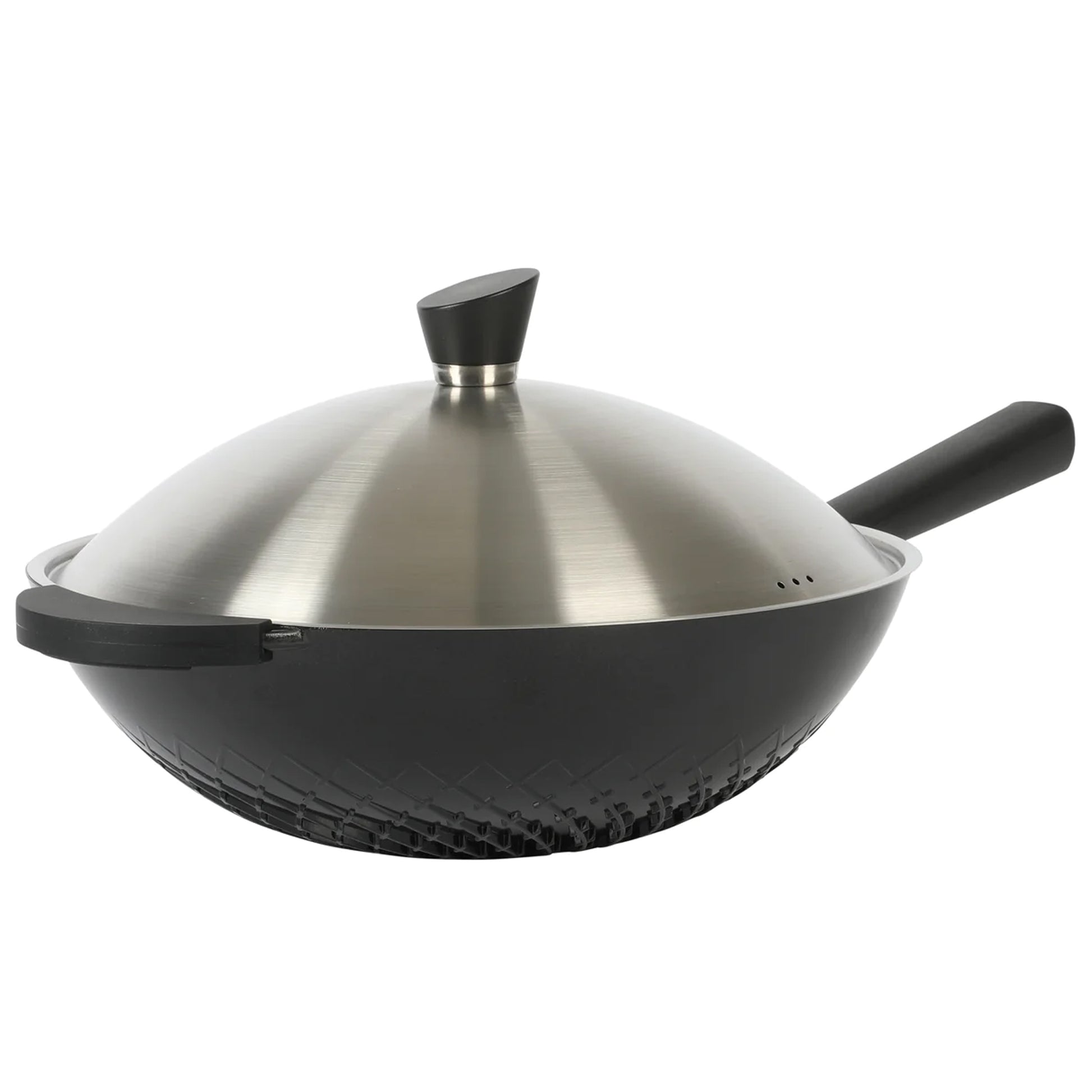 Kenmore Eugene 13" Nonstick Cast Alumium Wok w Stainless Steel Lid