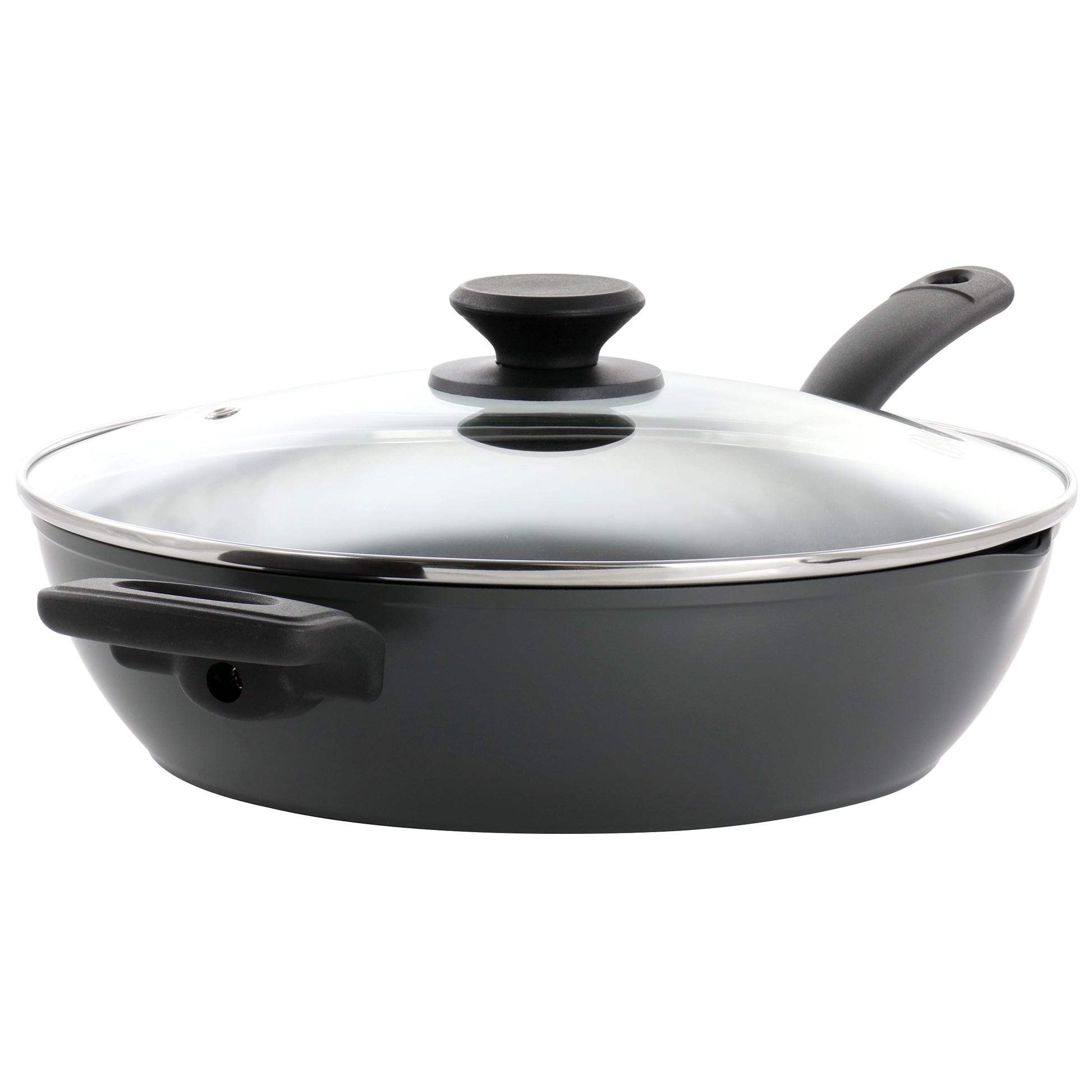 Oster Kingsway 3.9 Qt Aluminum Nonstick Saute Pan in Black