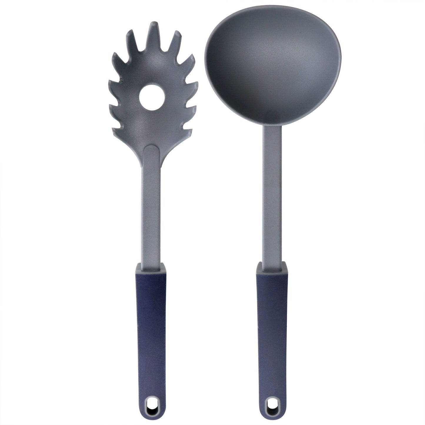 Oster Bluemarine 2 Piece Ladle & Pasta Server Utensil Set in Navy Blue