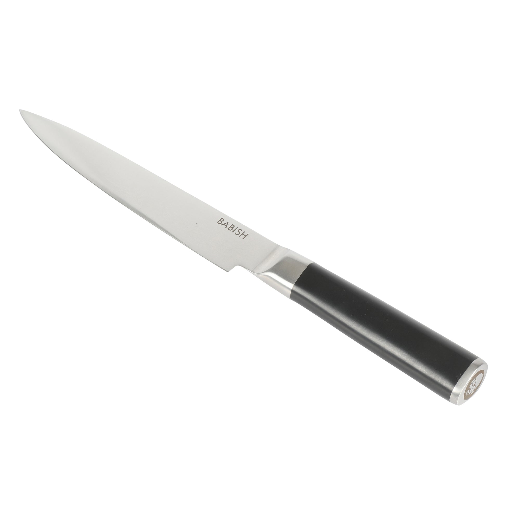 Babish 8" High-Carbon Stainless Steel Full Tang Carving Knife in Black
