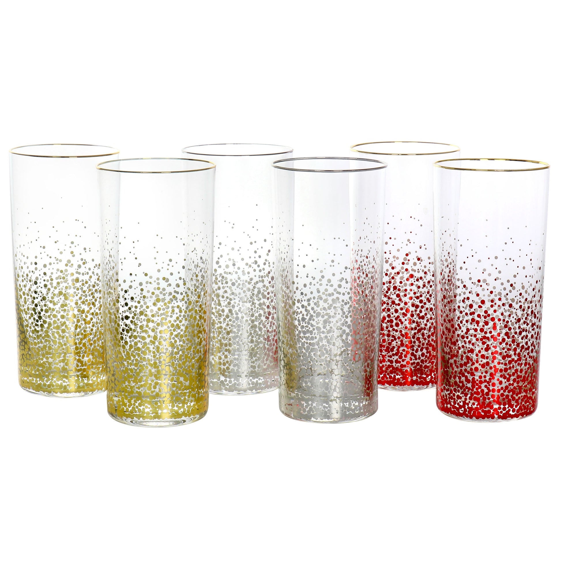 Laurie Gates California Designs Audrey Hill 6 Piece 16oz Glass Tumbler Set in A