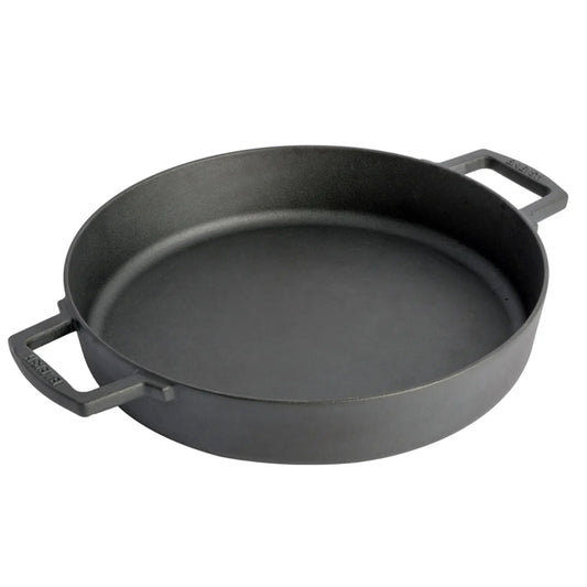 Babish 13" Cast Iron Everyday Pan w Handles in Black